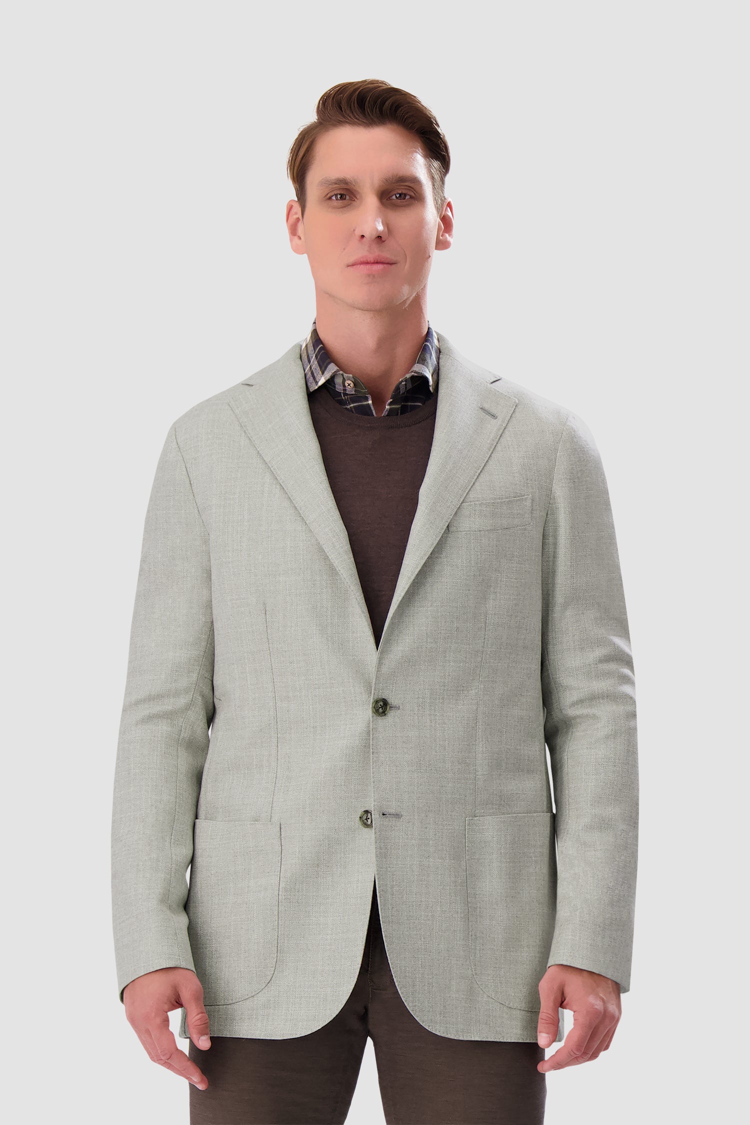 Barba Napoli Light Grey Long 2B Blazer