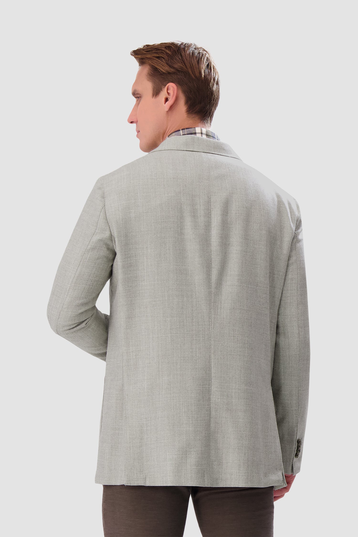 Barba Napoli Light Grey Long 2B Blazer