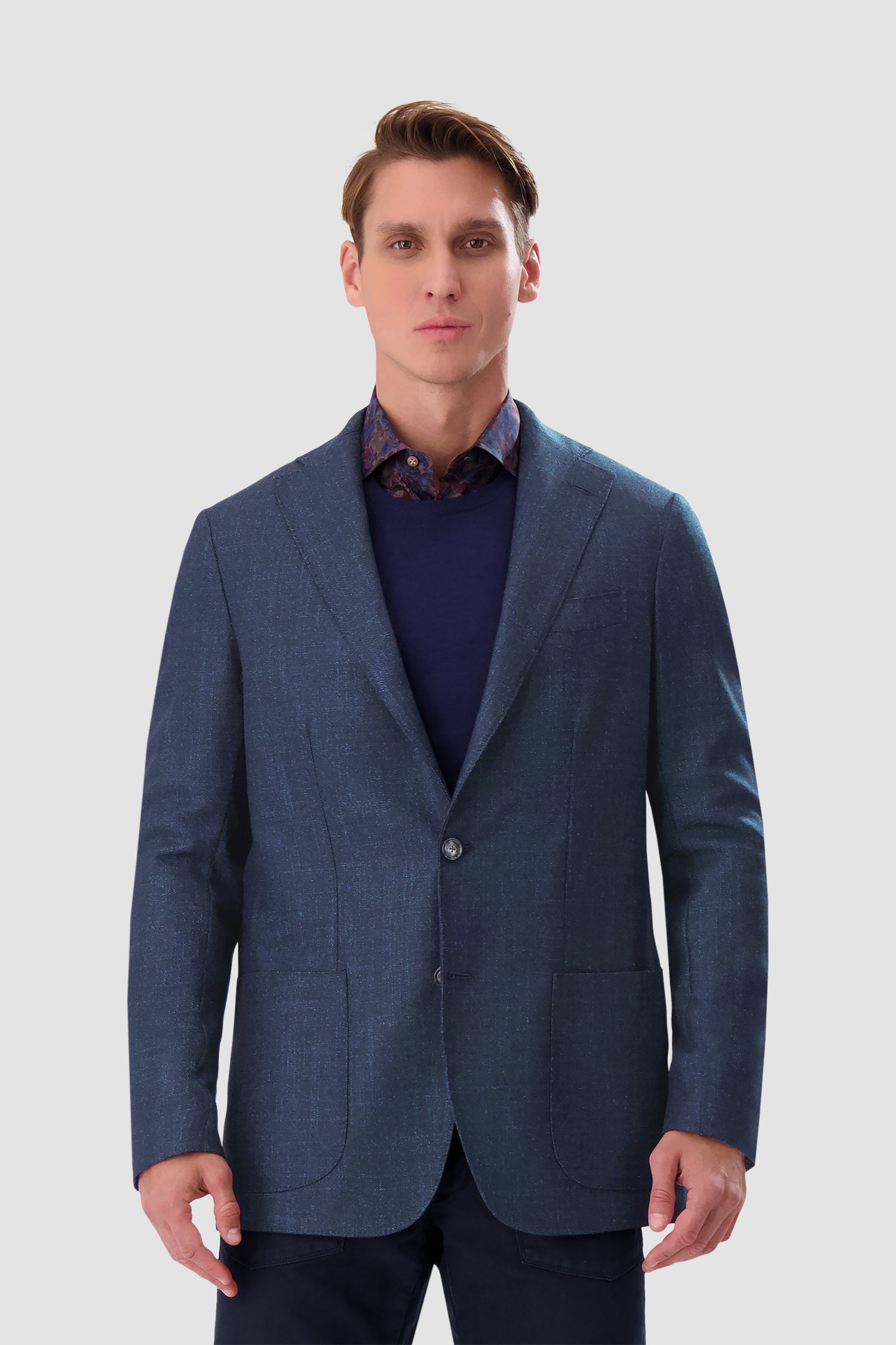 Barba Napoli Navy Long 2B Blazer