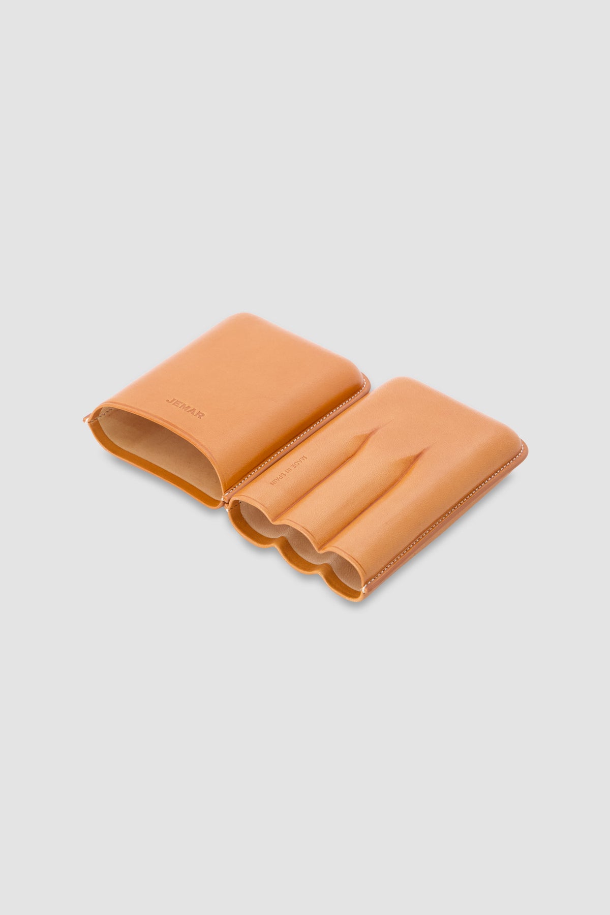 Jemar Tan Triple Leather Cigar Case