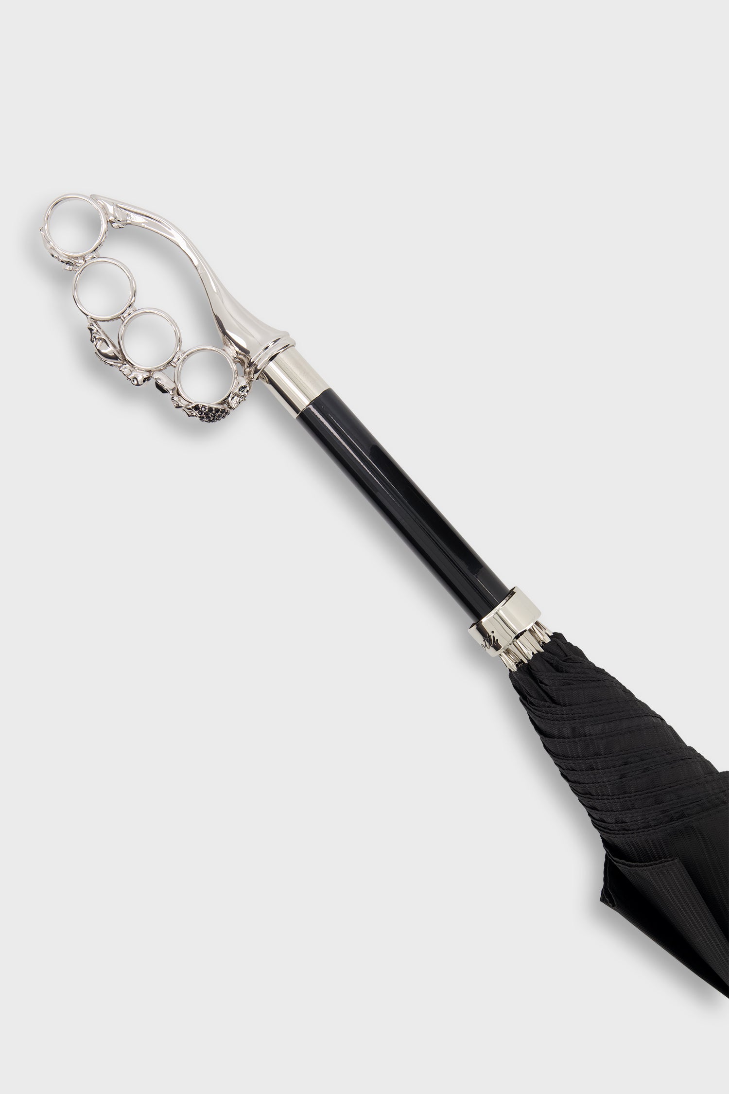 Pasotti Black/Silver Knuckleduster Umbrella