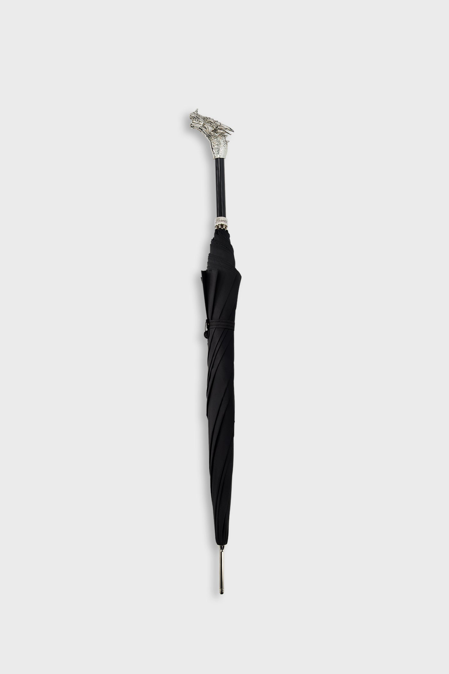 Pasotti Black/Silver Dragon Umbrella