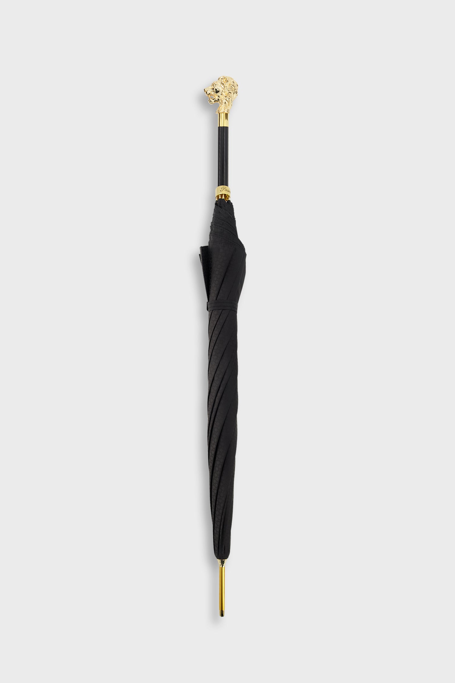 Pasotti Black/Gold Lion Umbrella