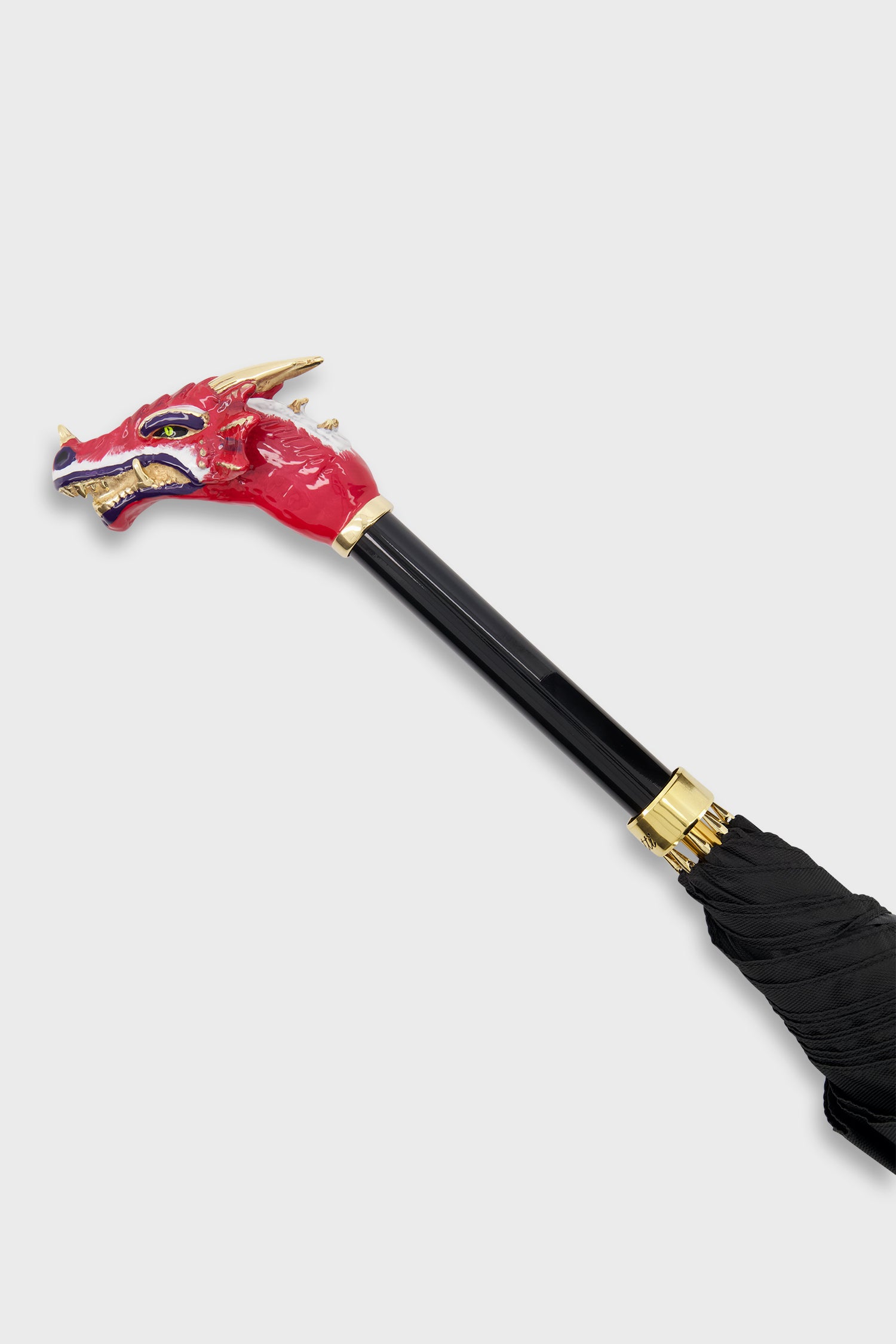 Pasotti Black/Red Dragon Umbrella