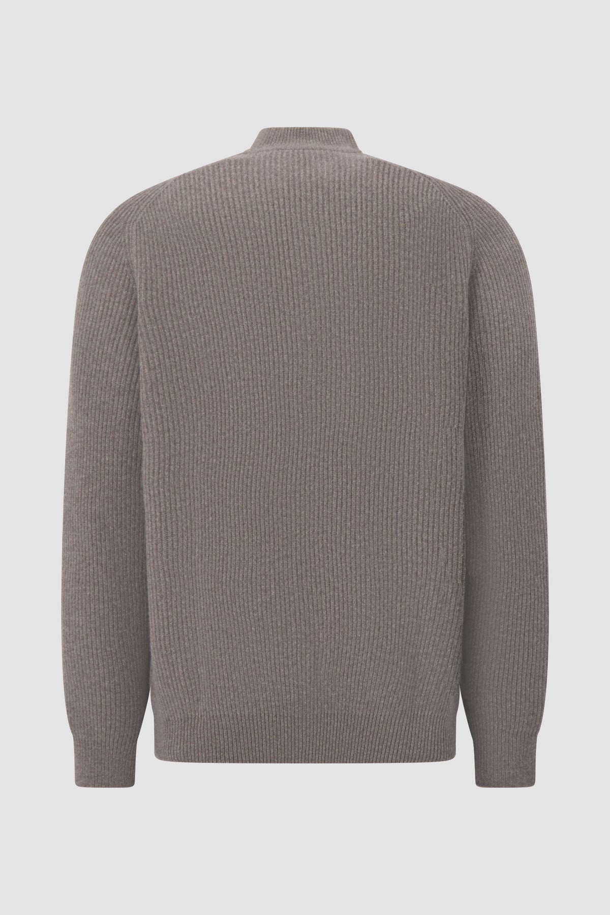 Mandelli Light Brown Cashmere Zip Sweater