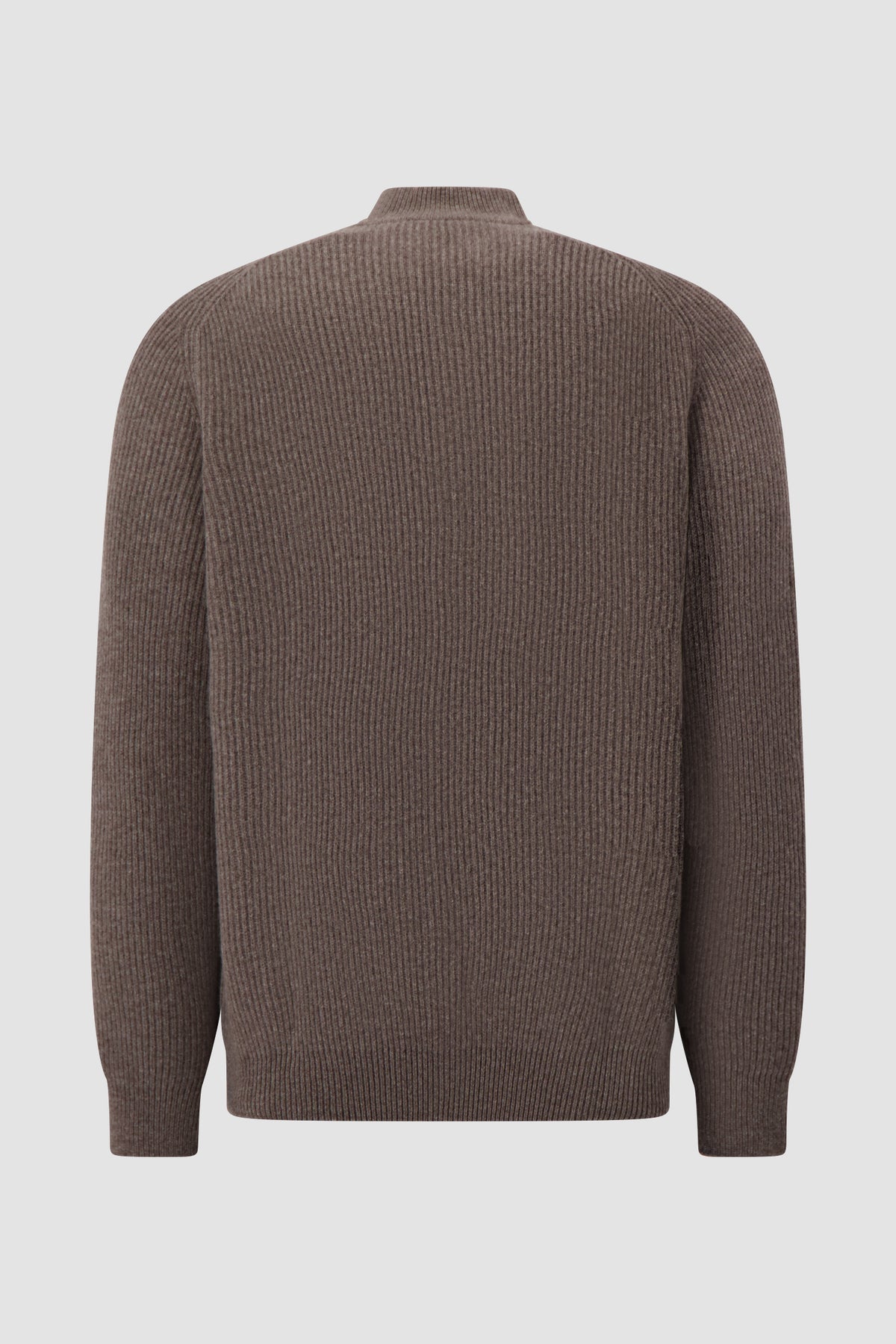 Mandelli Brown Cashmere Zip Sweater
