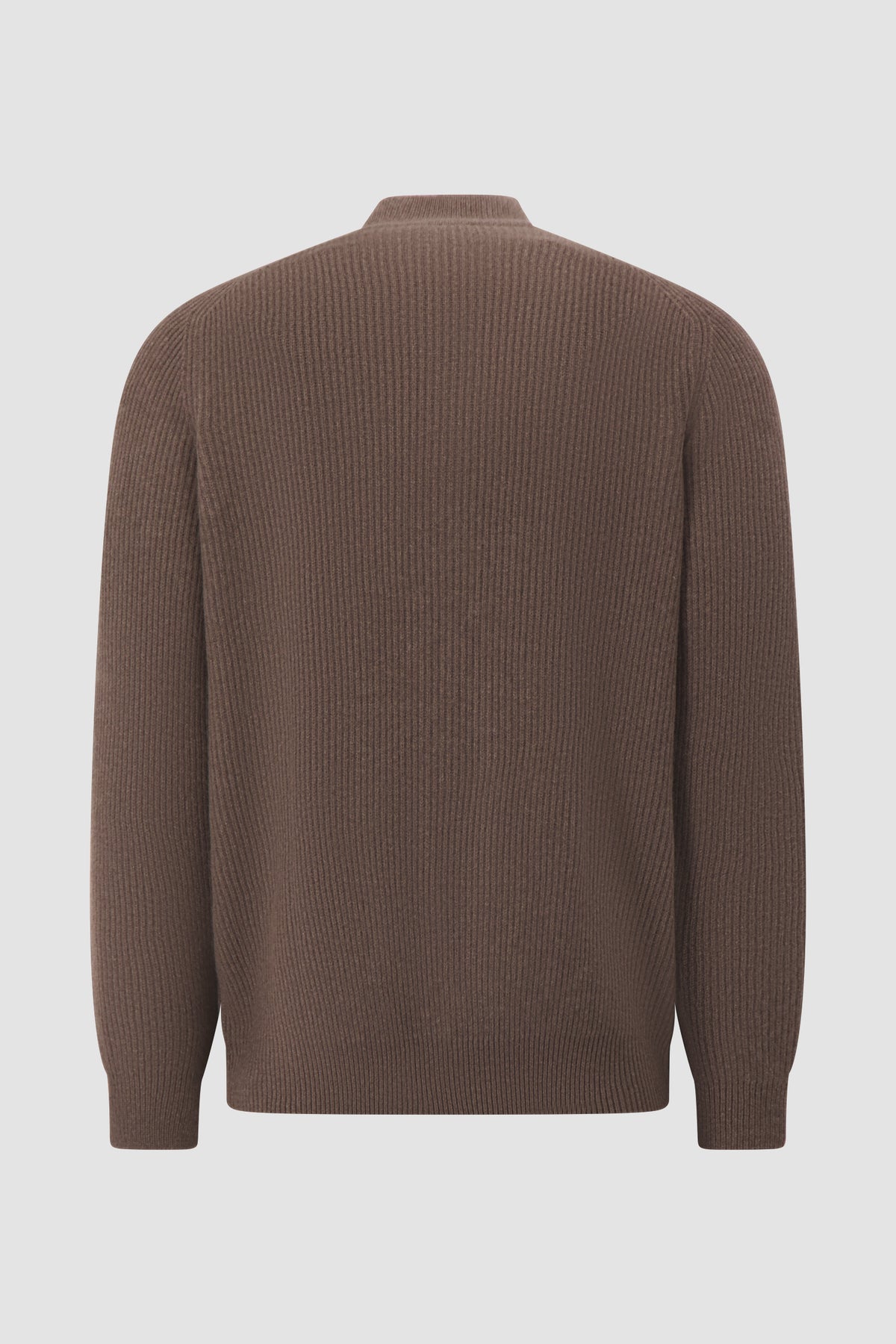 Mandelli Brown Cashmere Zip Sweater