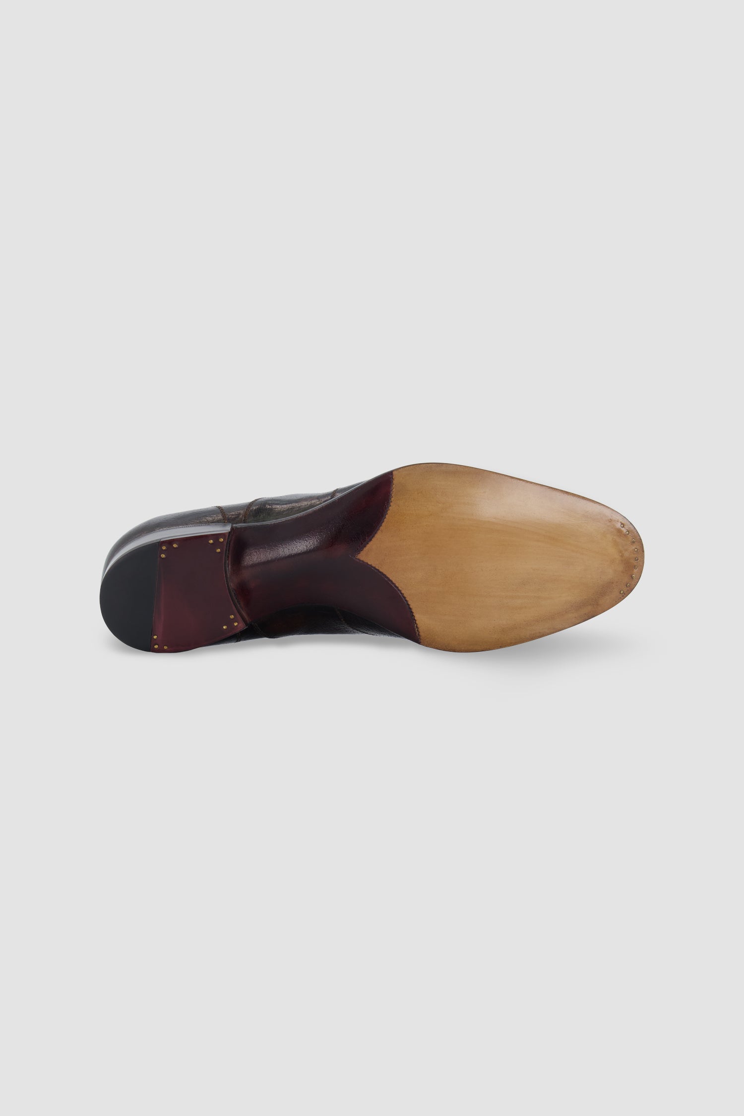 Antonio Meccariello Dark Brown Textured Leather Oxford