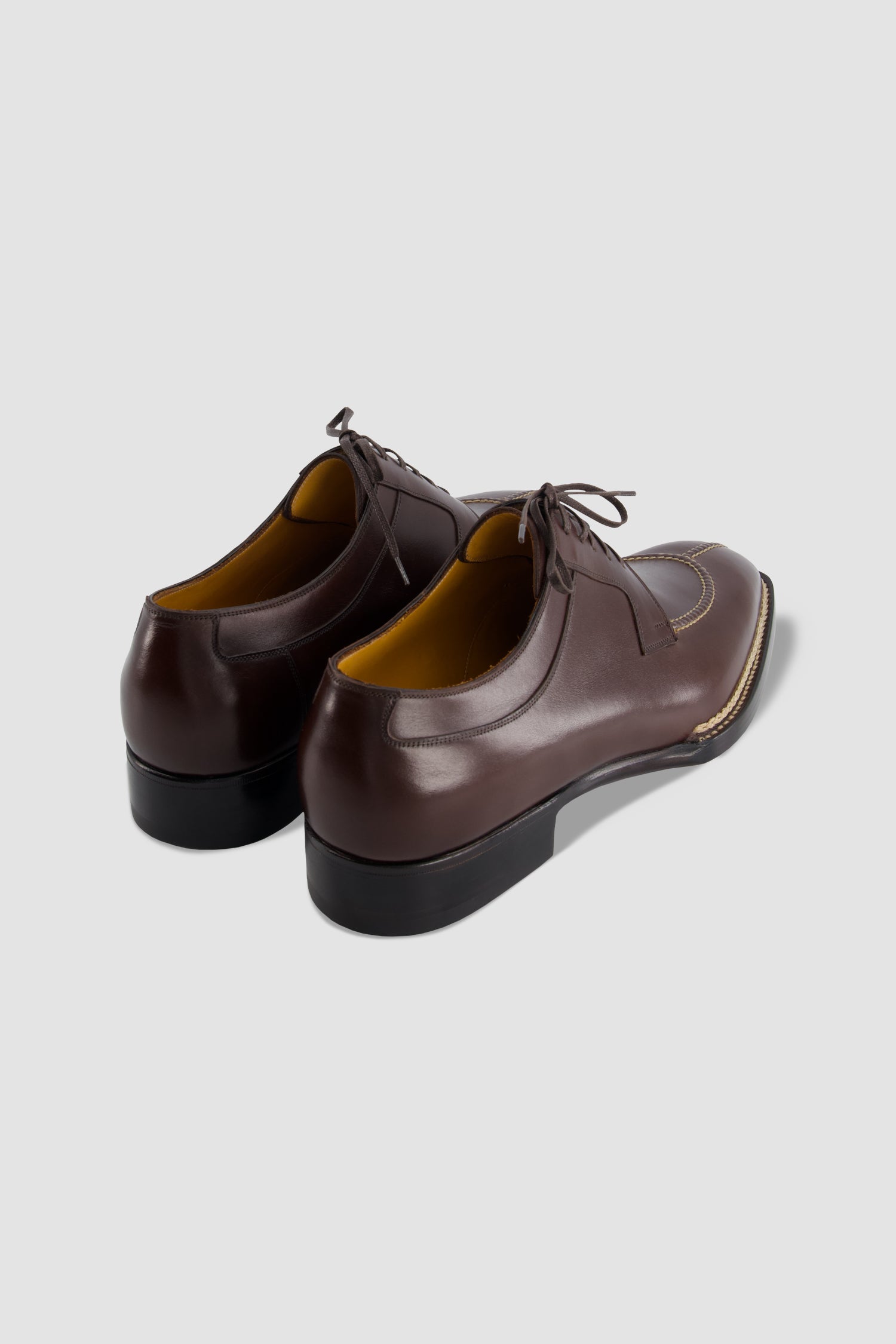 Stefano Bemer Brown Vocalou Apron-Toe Derby