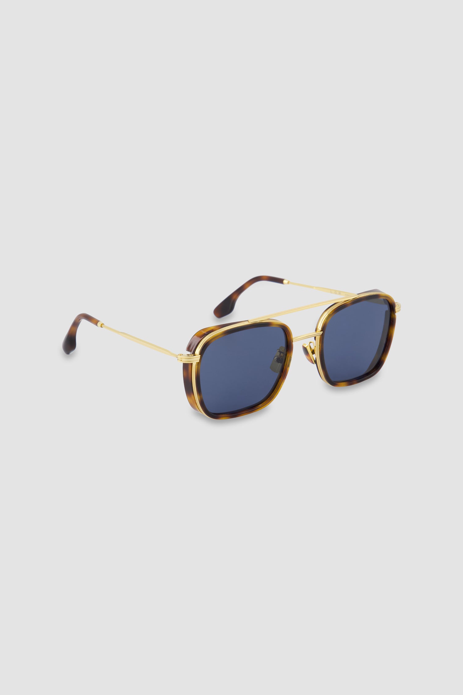 L.G.R Metal Explorer Gold/Havana Maculato/Blue 58' Askari Sunglasses
