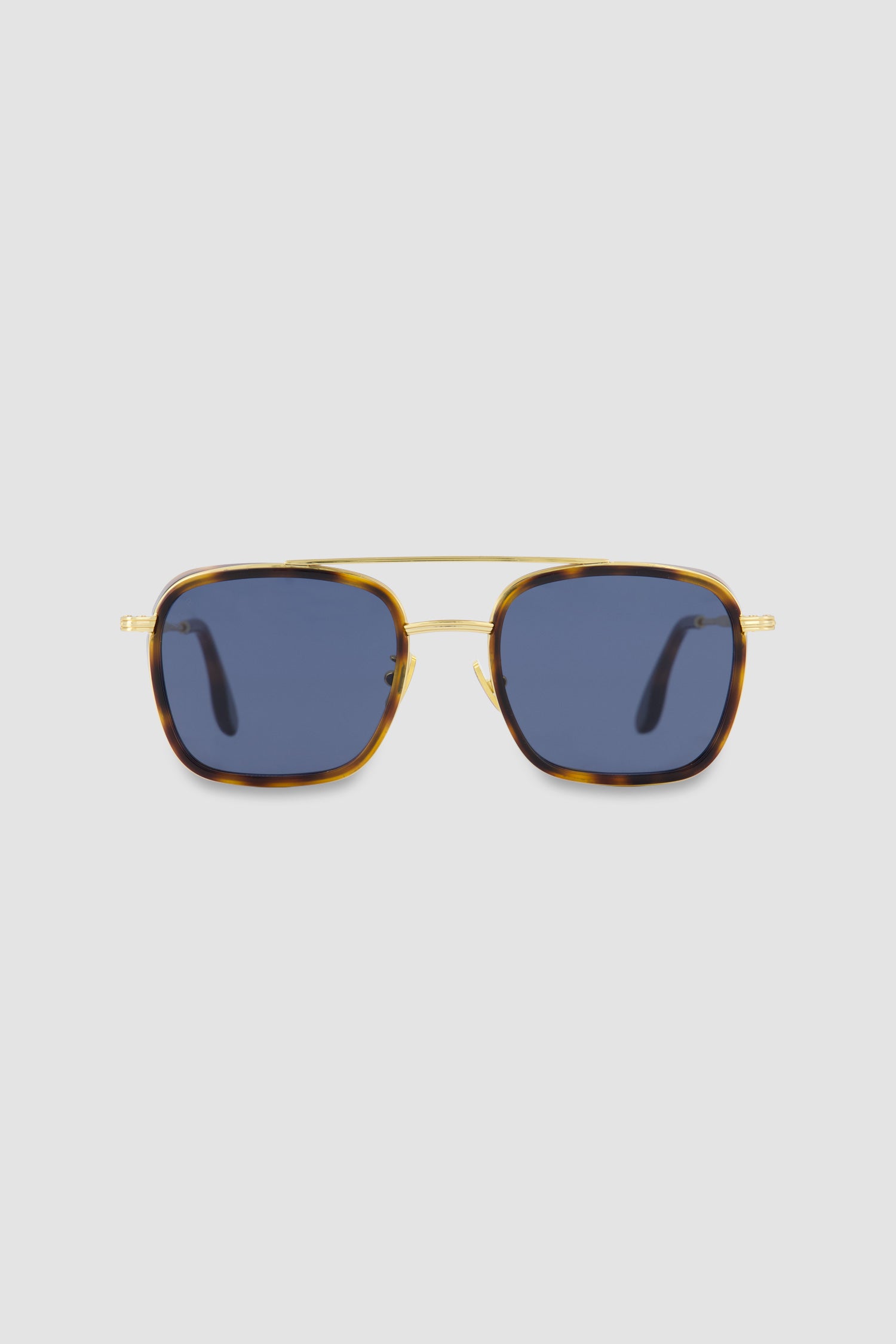 L.G.R Metal Explorer Gold/Havana Maculato/Blue 58' Askari Sunglasses