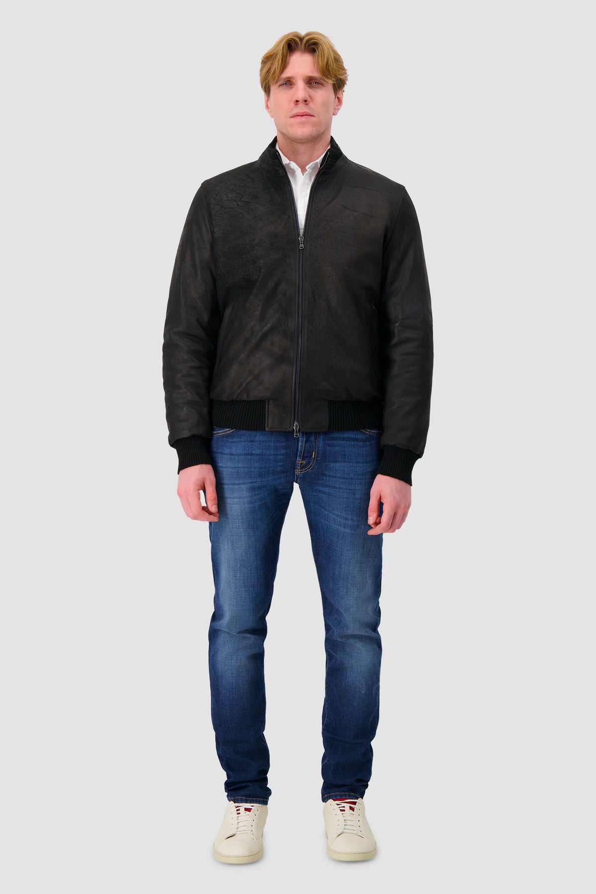 Barba Napoli Black Suede Ranger Sport Jacket