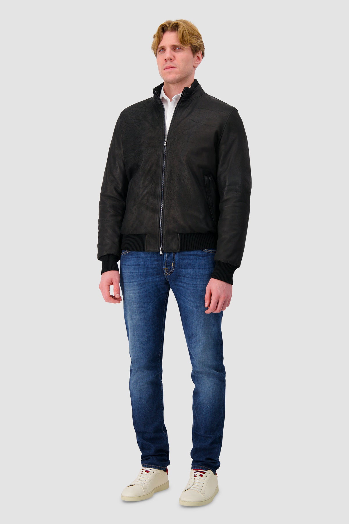 Barba Napoli Black Suede Ranger Sport Jacket