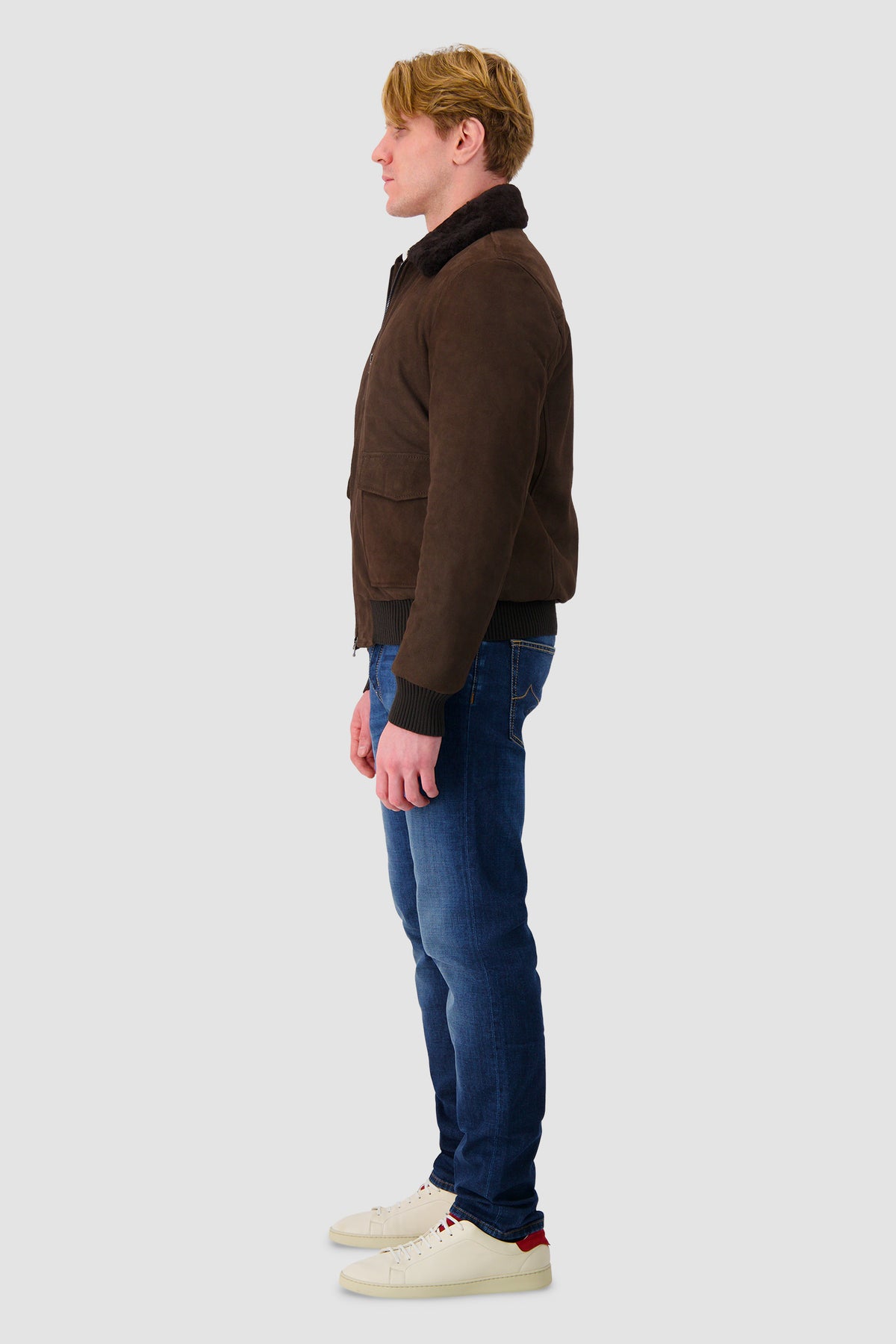 Barba Napoli Brown Suede Boston Sport Jacket