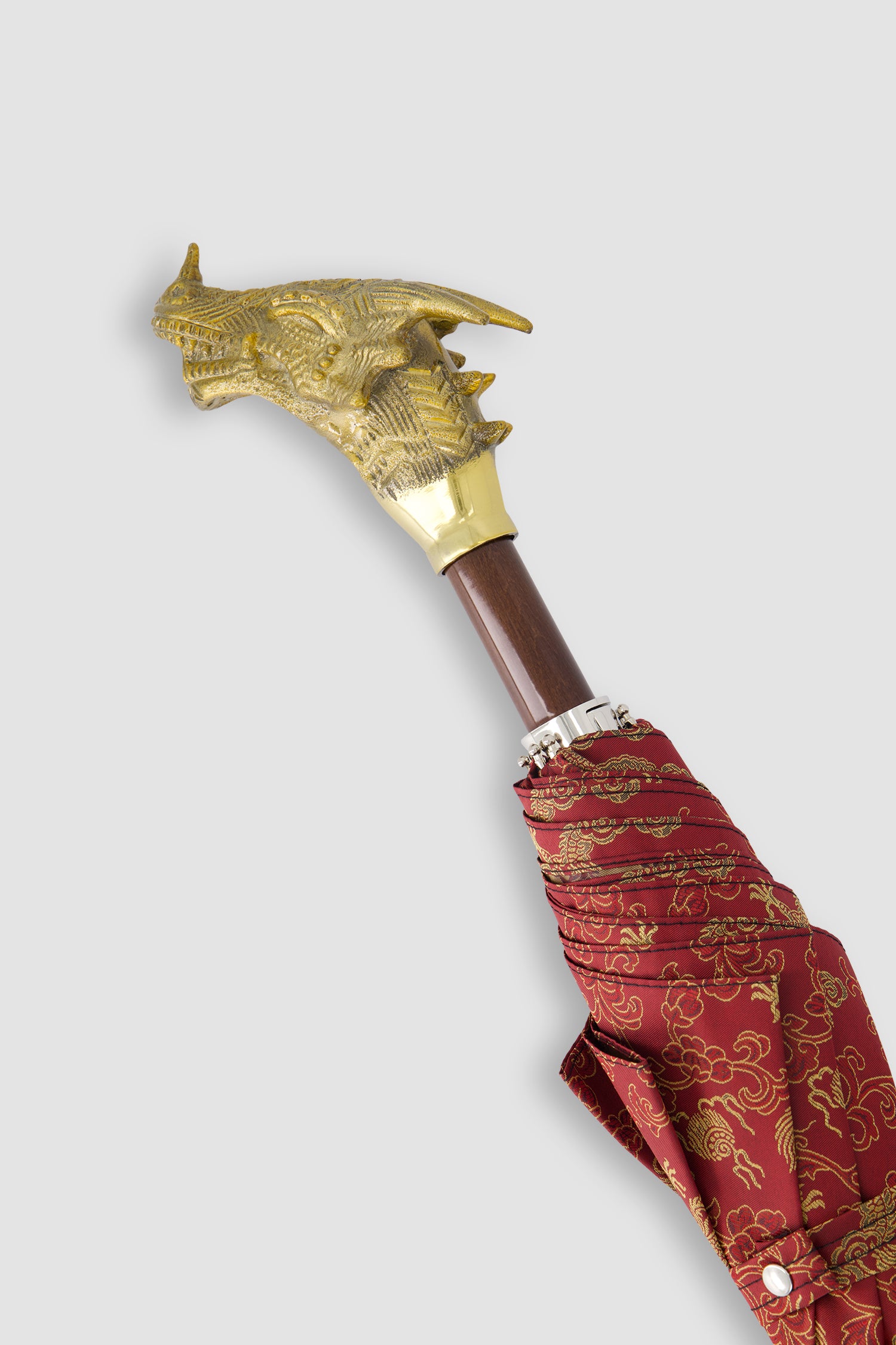 Pasotti Red/Gold Dragon Umbrella Compact