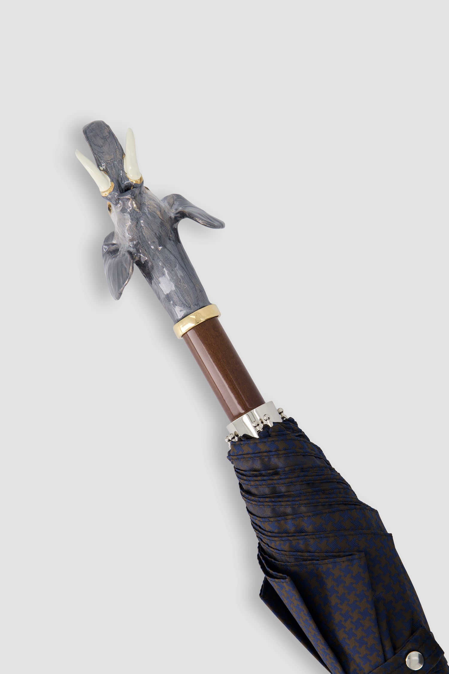 Pasotti Blue/Brown Elephant Umbrella Compact