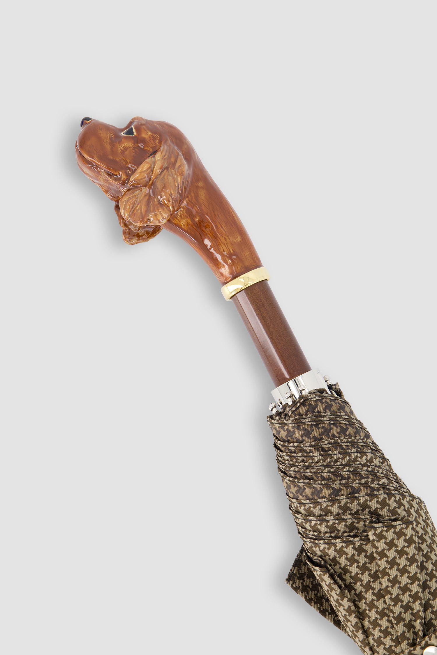 Pasotti Brown Dog Umbrella Compact