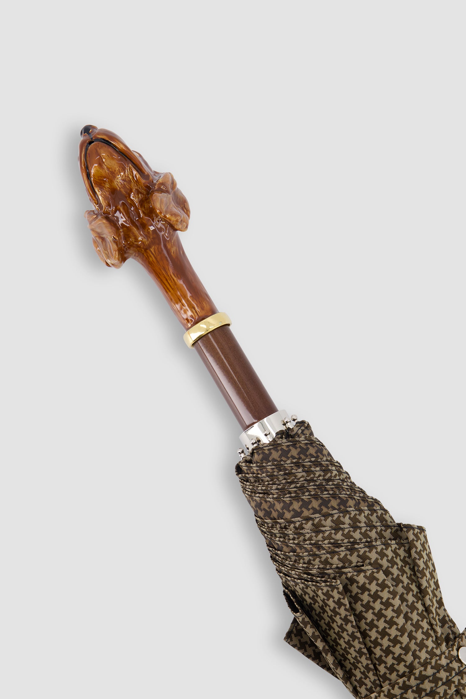 Pasotti Brown Dog Umbrella Compact