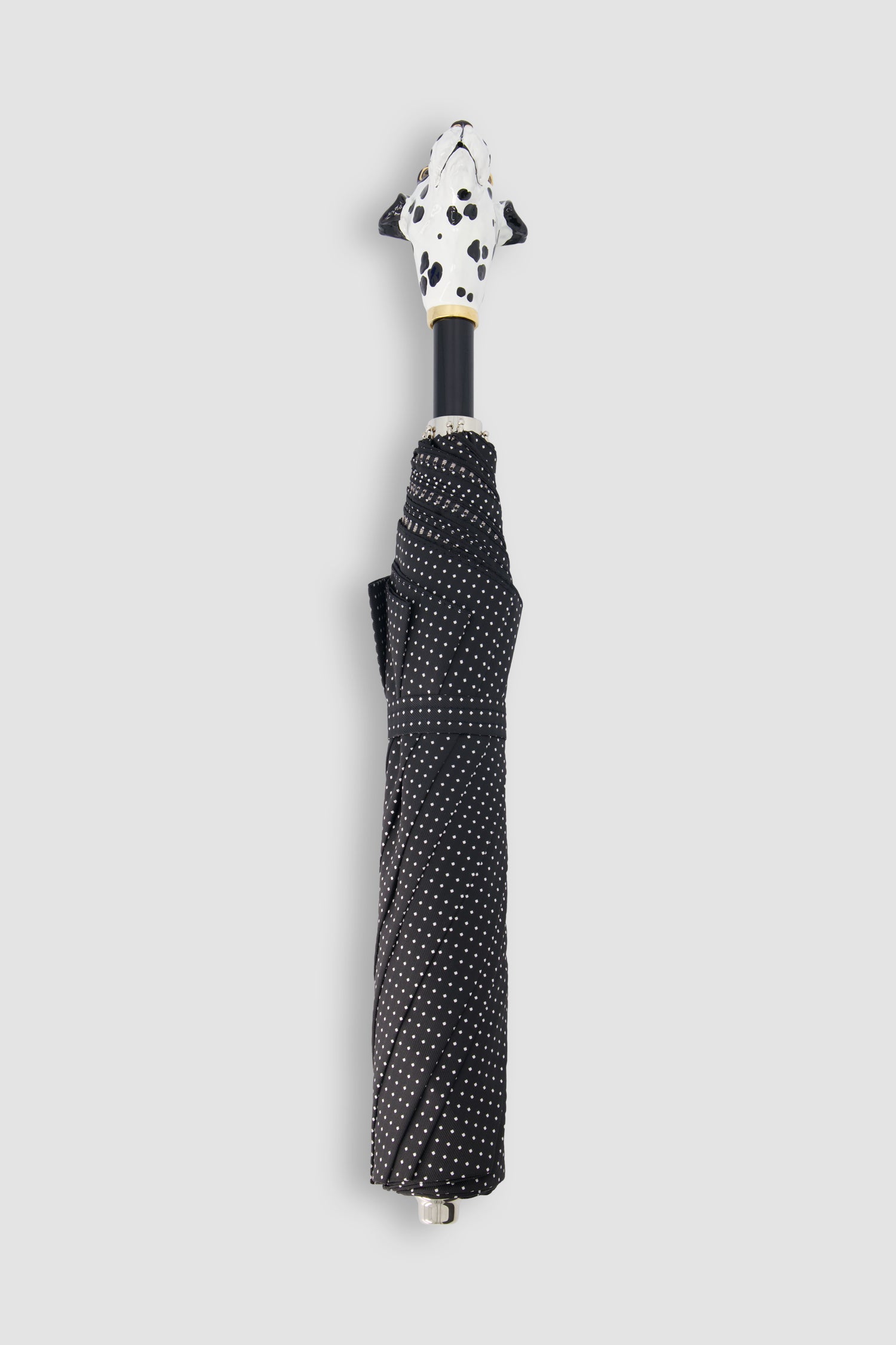 Pasotti Black Dalmatian Umbrella Compact