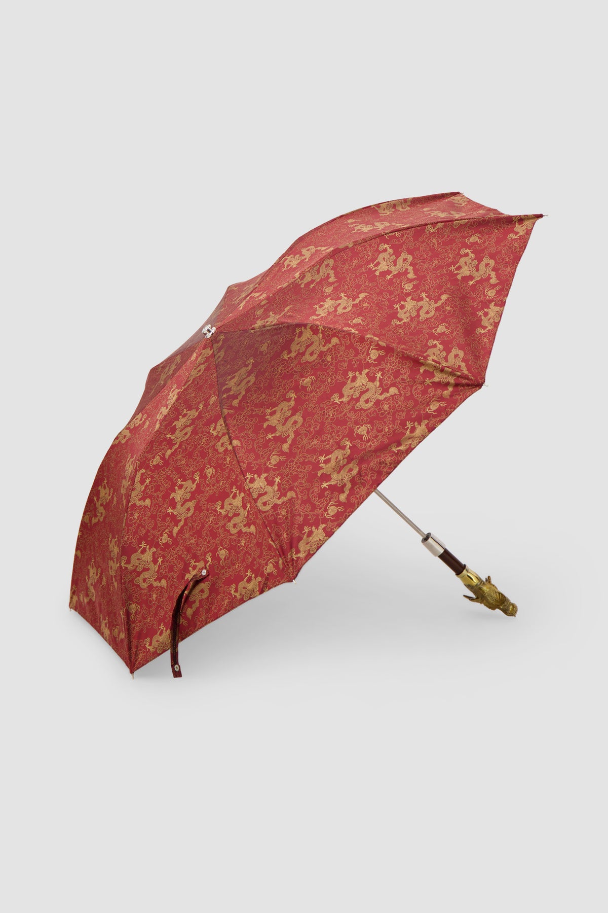 Pasotti Red/Gold Dragon Umbrella Compact