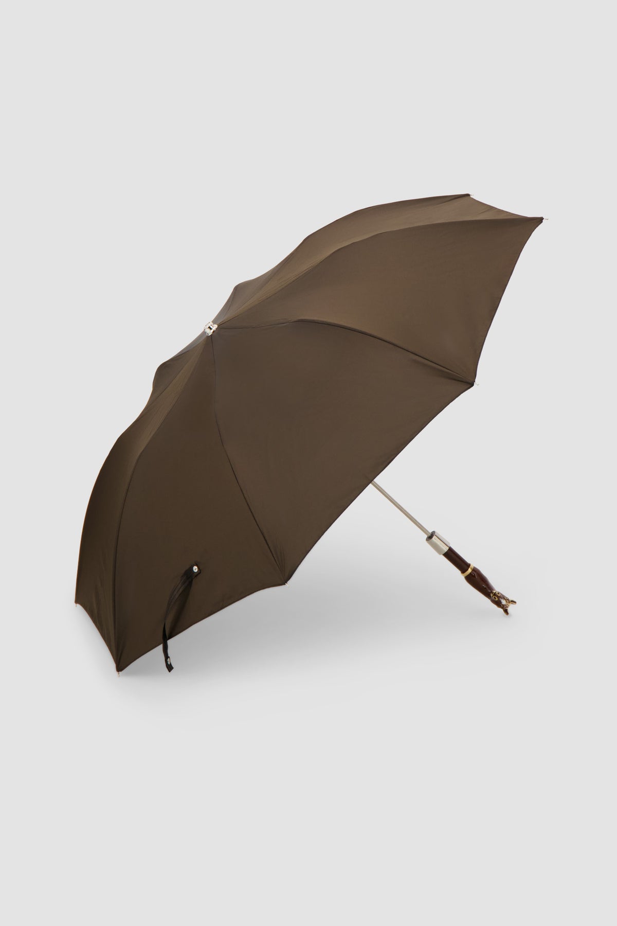 Parapluie cheval noir et argent Pasotti