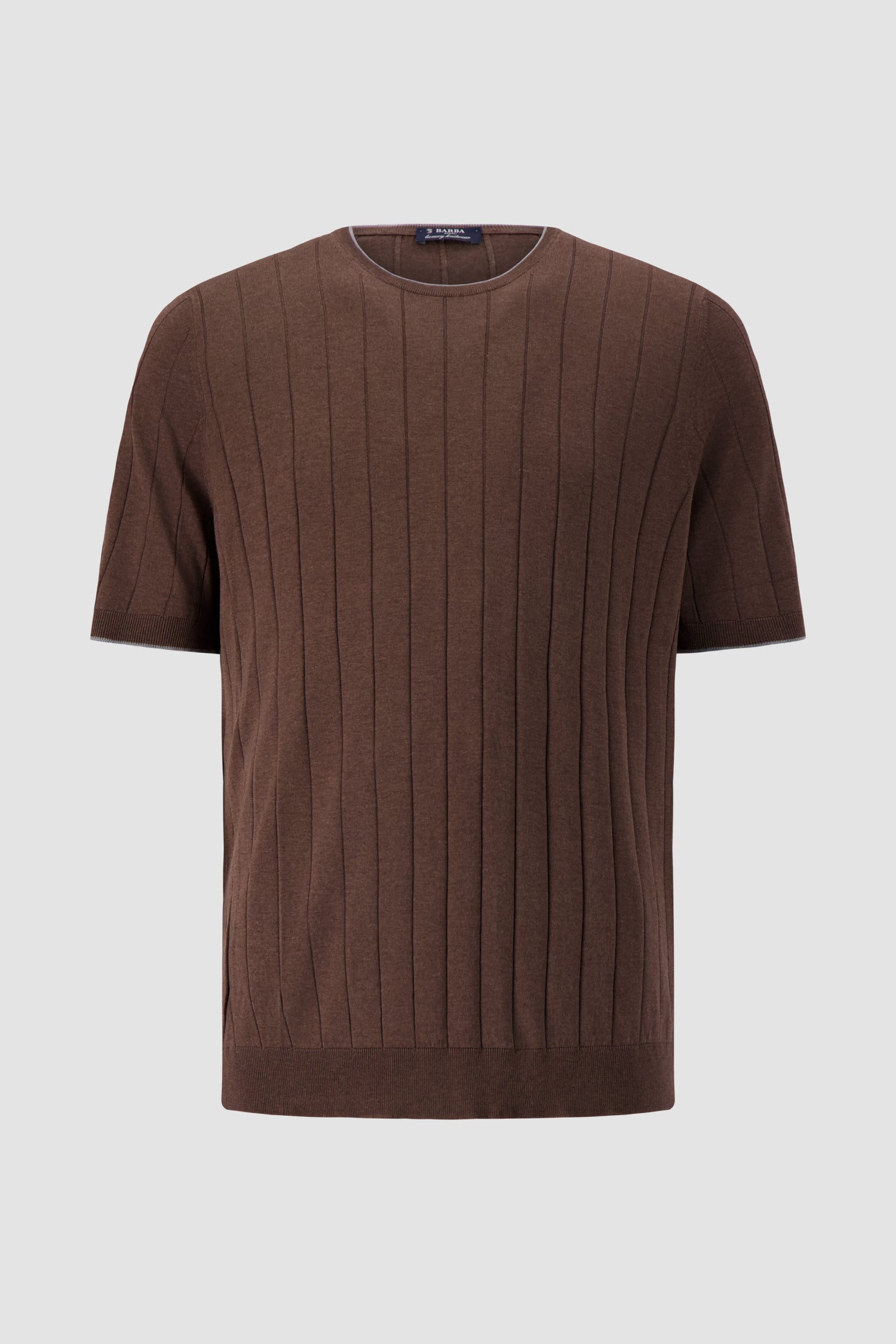 Barba Napoli Brown Paricollo Knit Tshirt