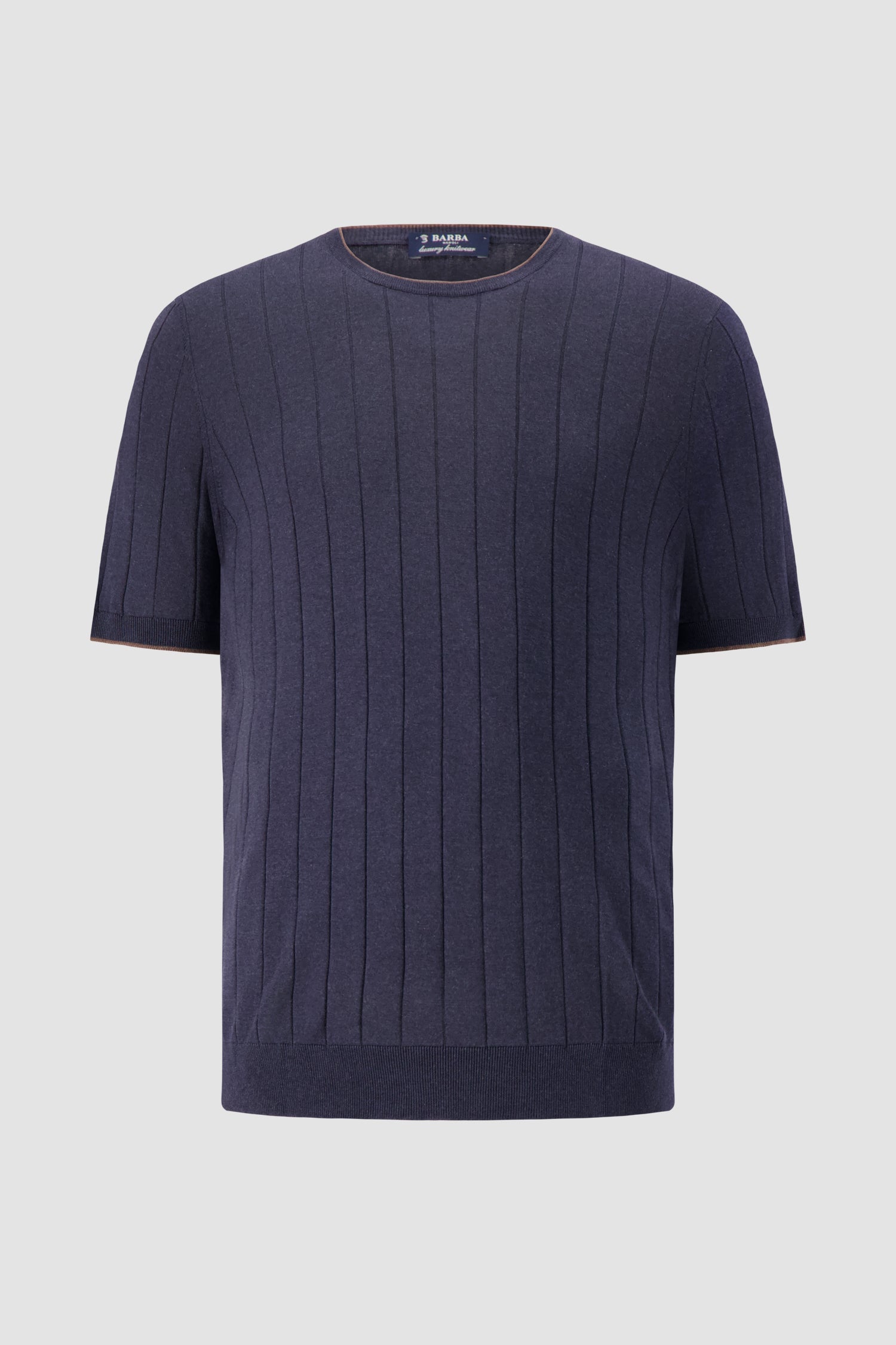 Barba Napoli Navy Paricollo Knit Tshirt