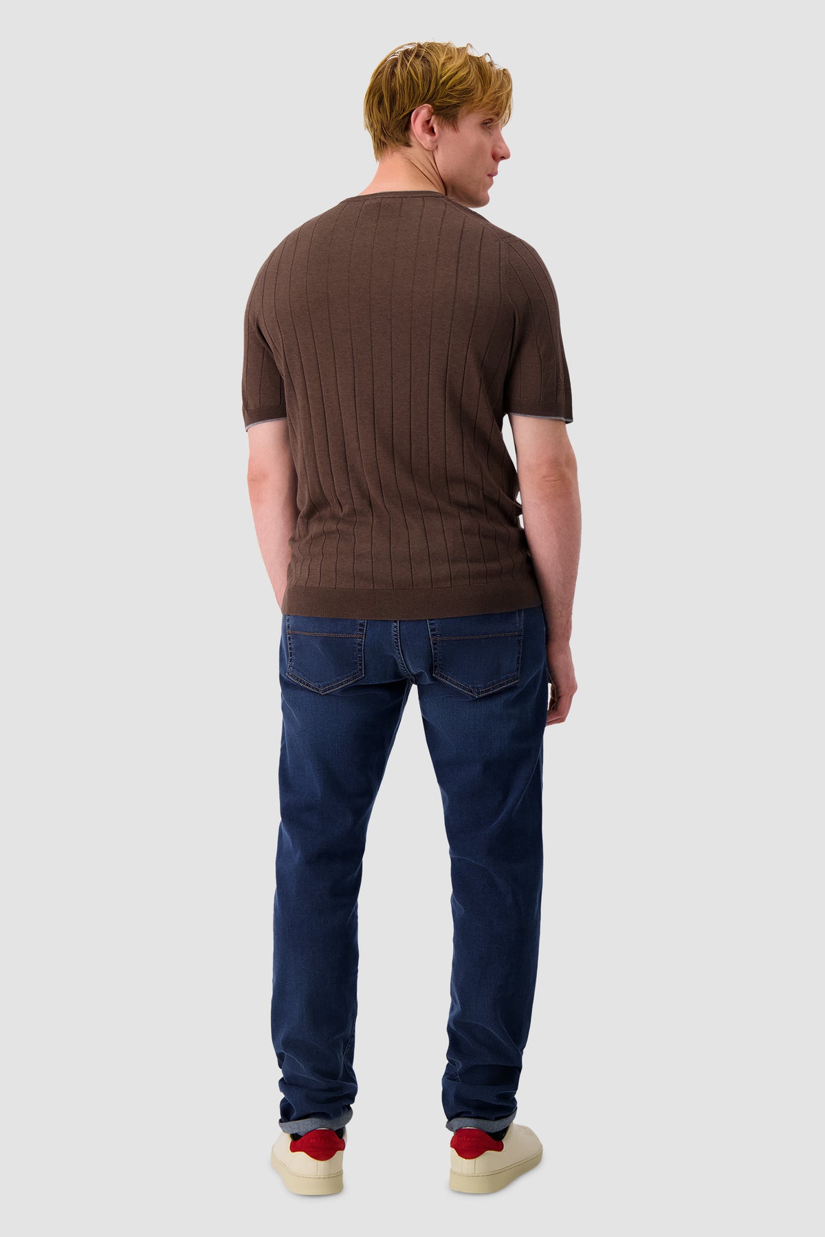 Barba Napoli Brown Paricollo Knit Tshirt