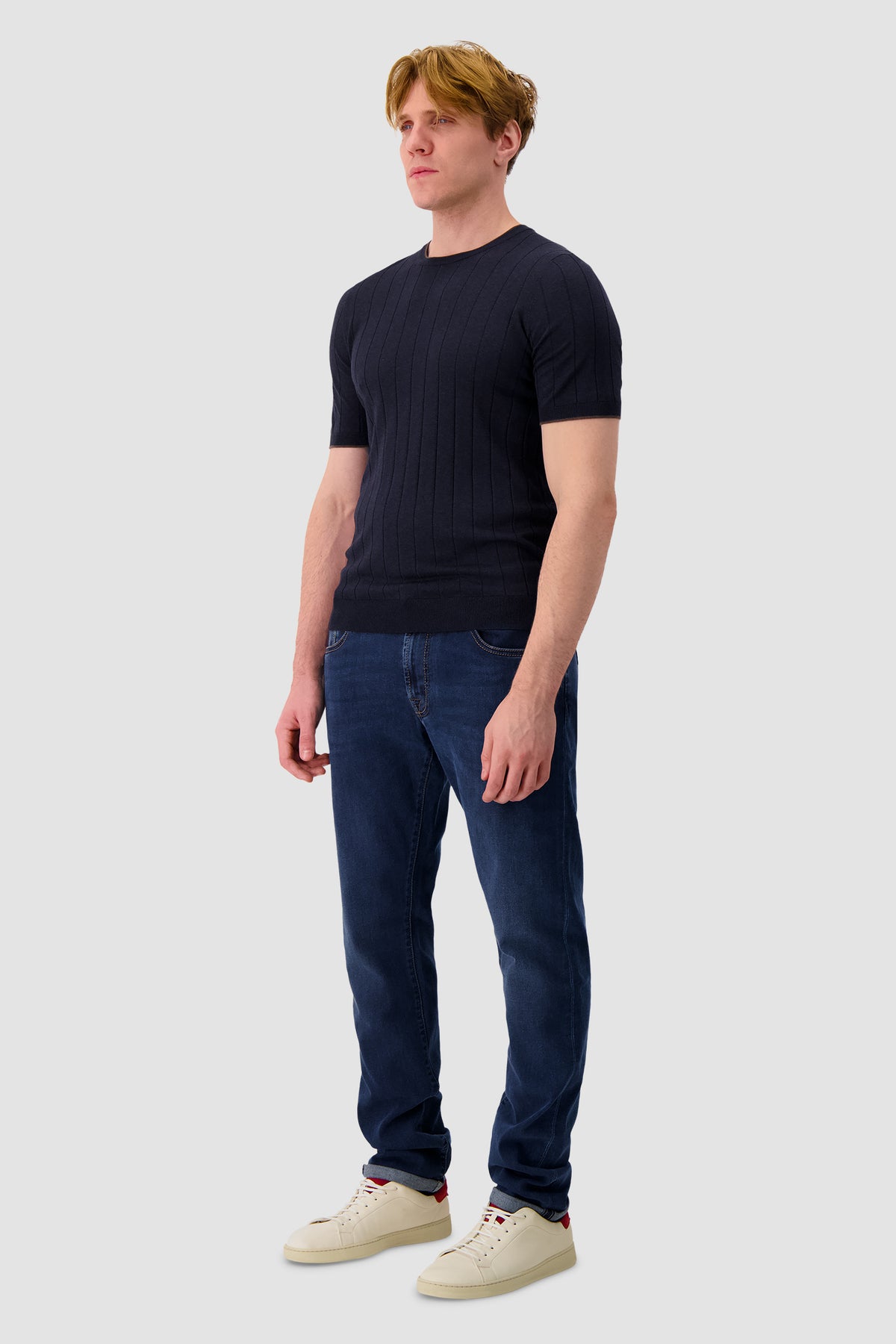 Barba Napoli Navy Paricollo Knit Tshirt