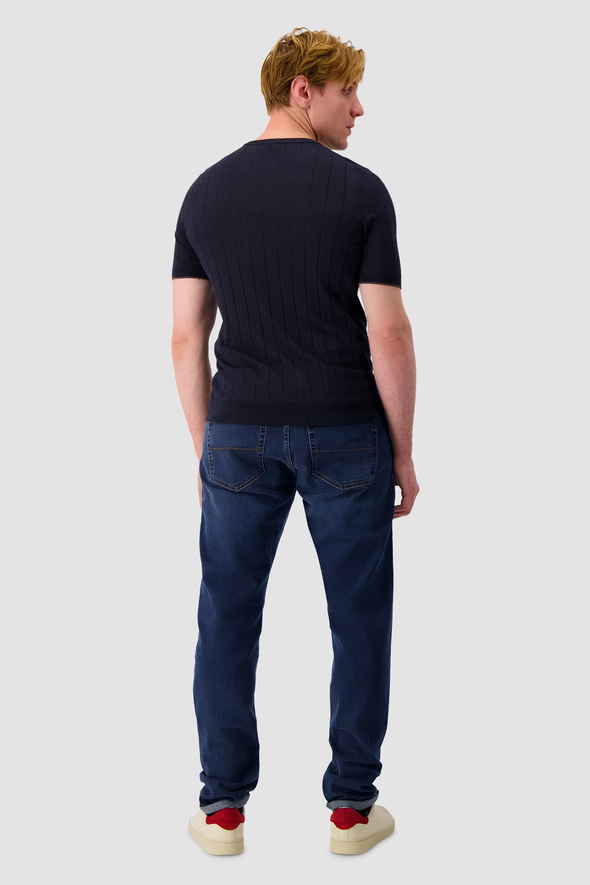 Barba Napoli Navy Paricollo Knit Tshirt