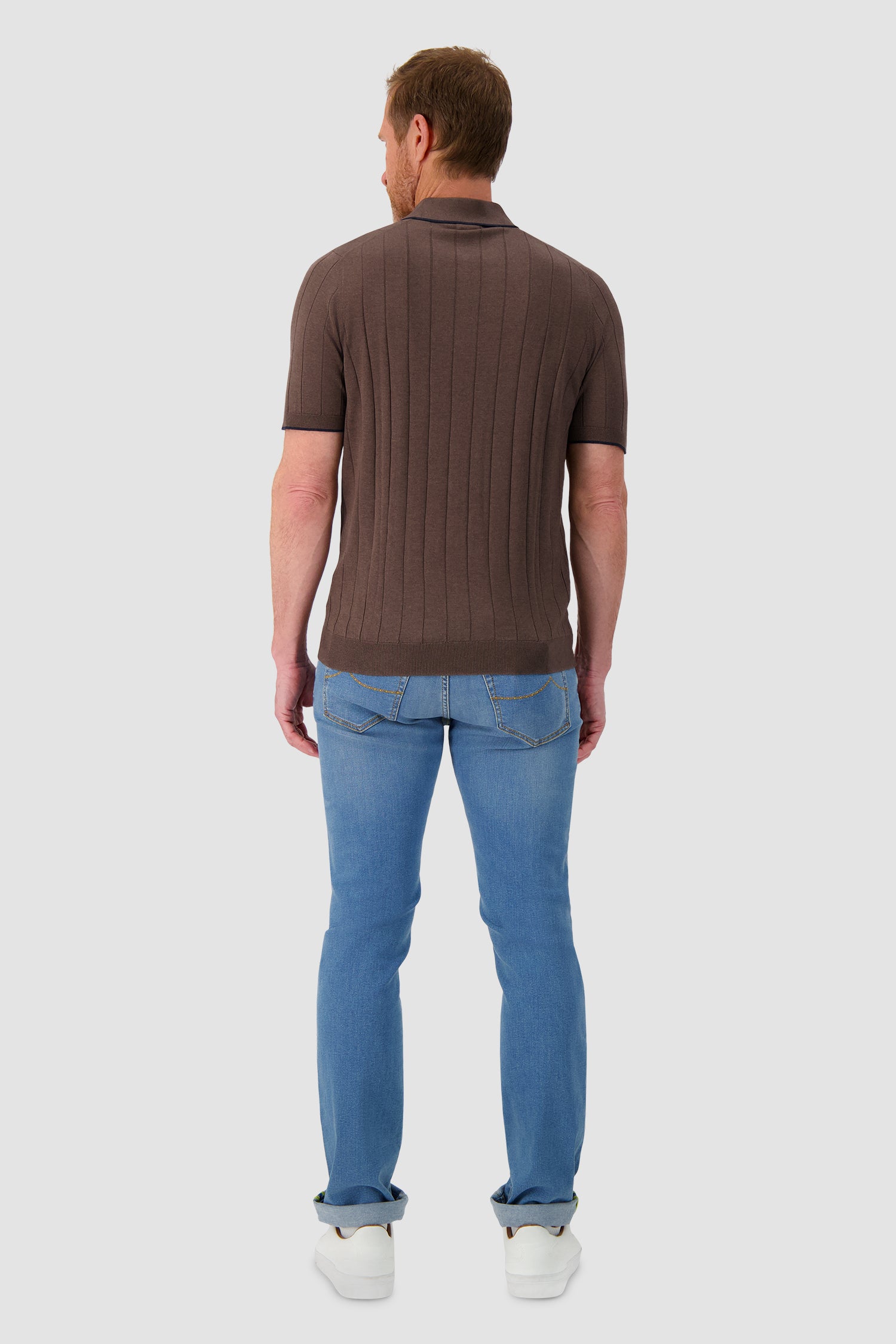 Barba Napoli Knit Zip Polo