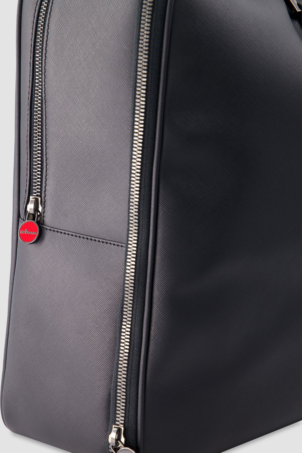 Kiton Black Leather Business Tote