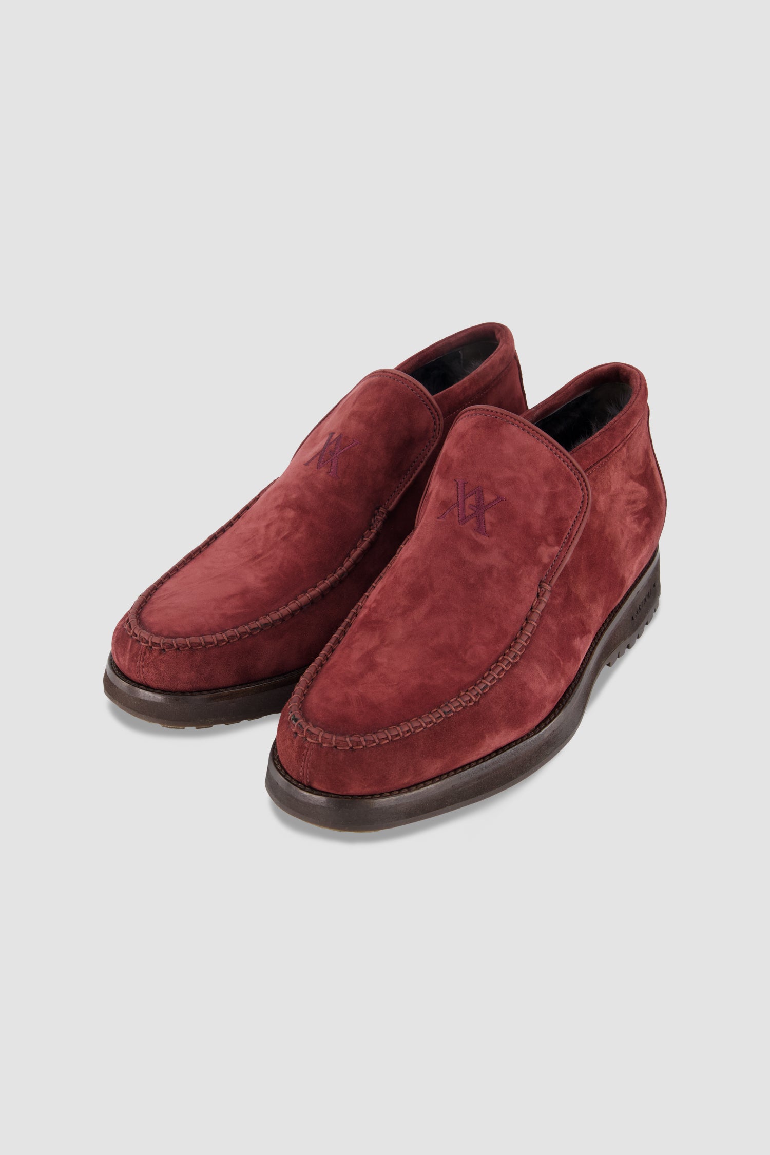 Artioli Burgundy Suede Loafers