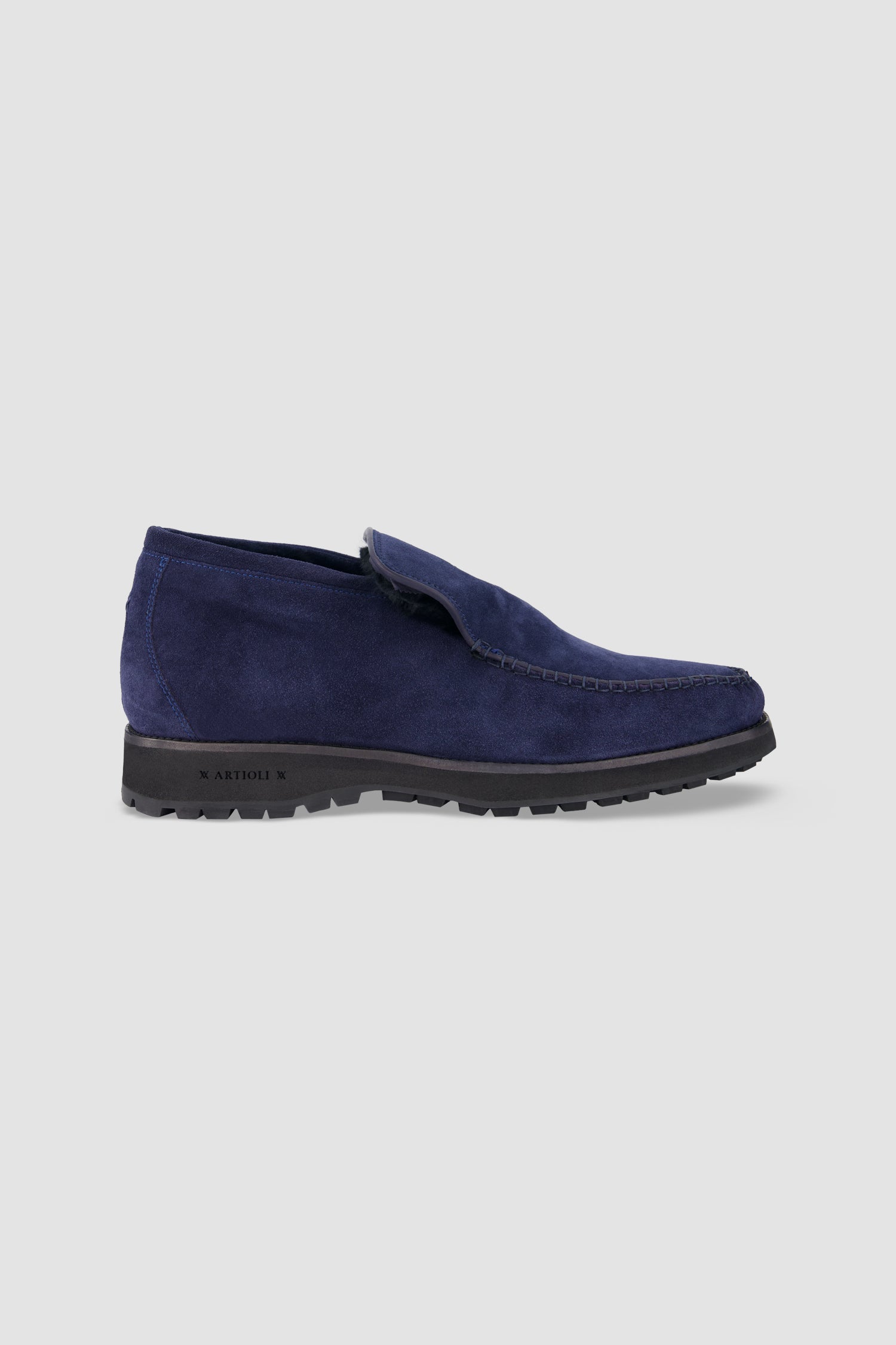 Artioli Navy Suede Loafers