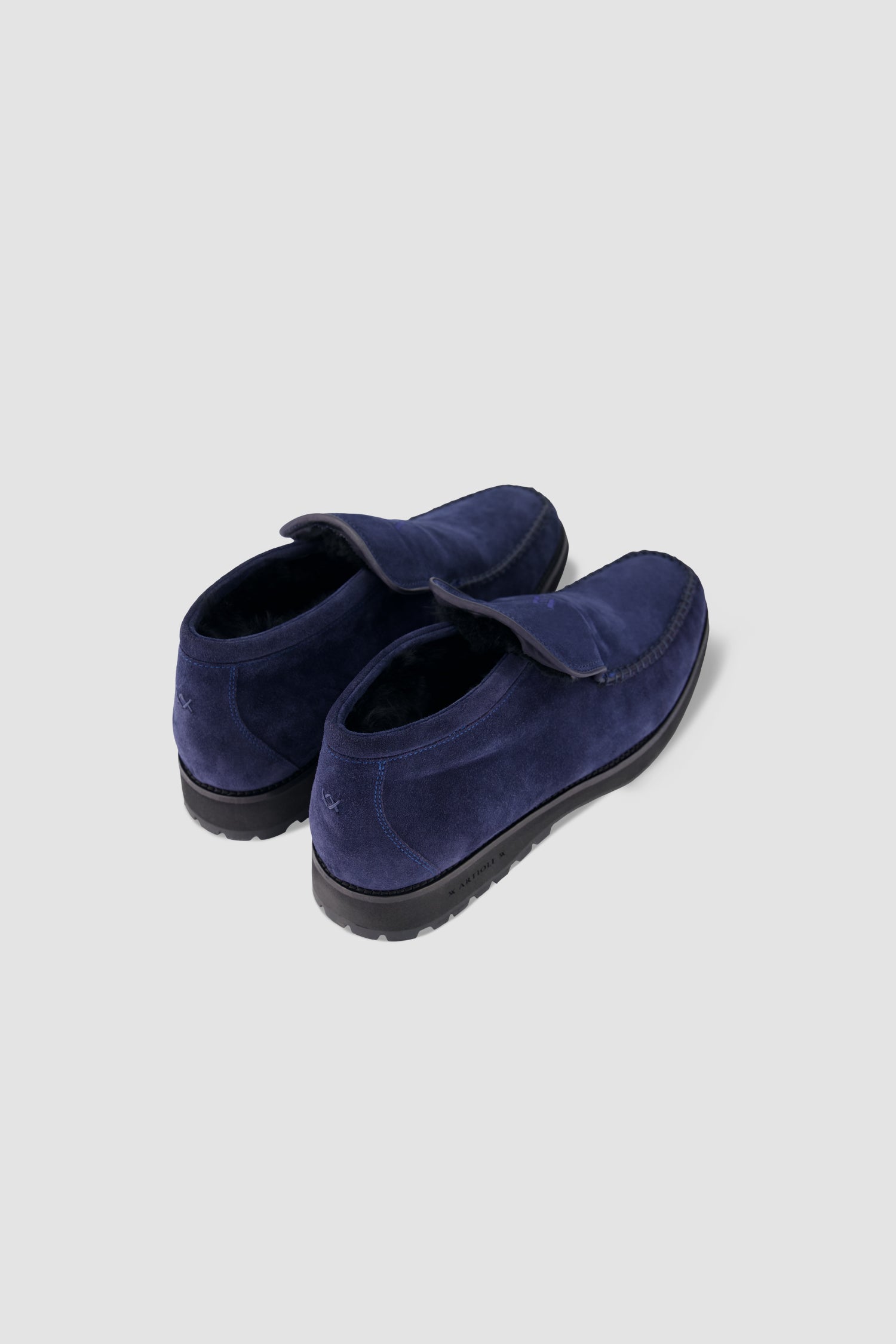 Artioli Navy Suede Loafers