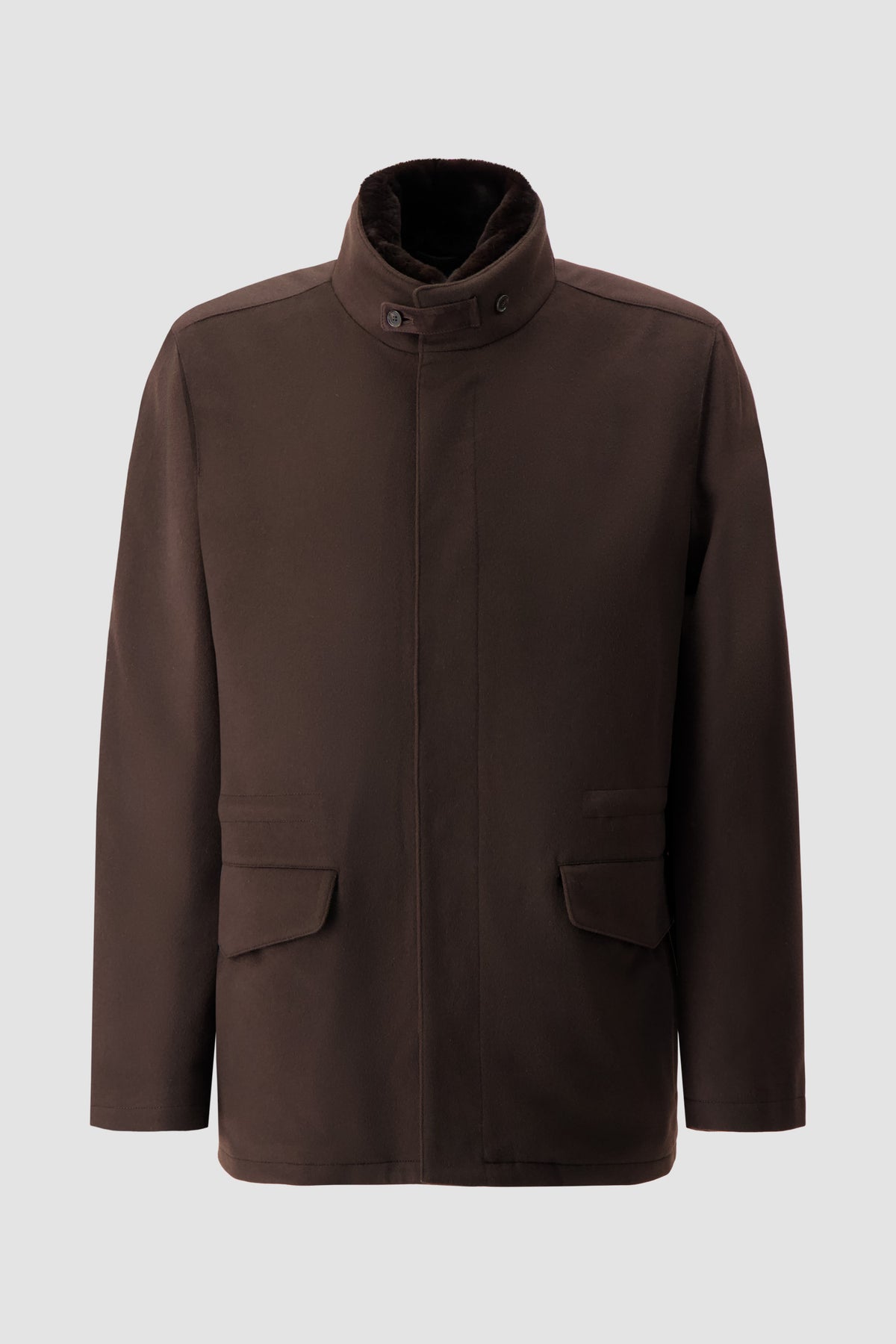 Mandelli Brown Cashmere Utility Jacket