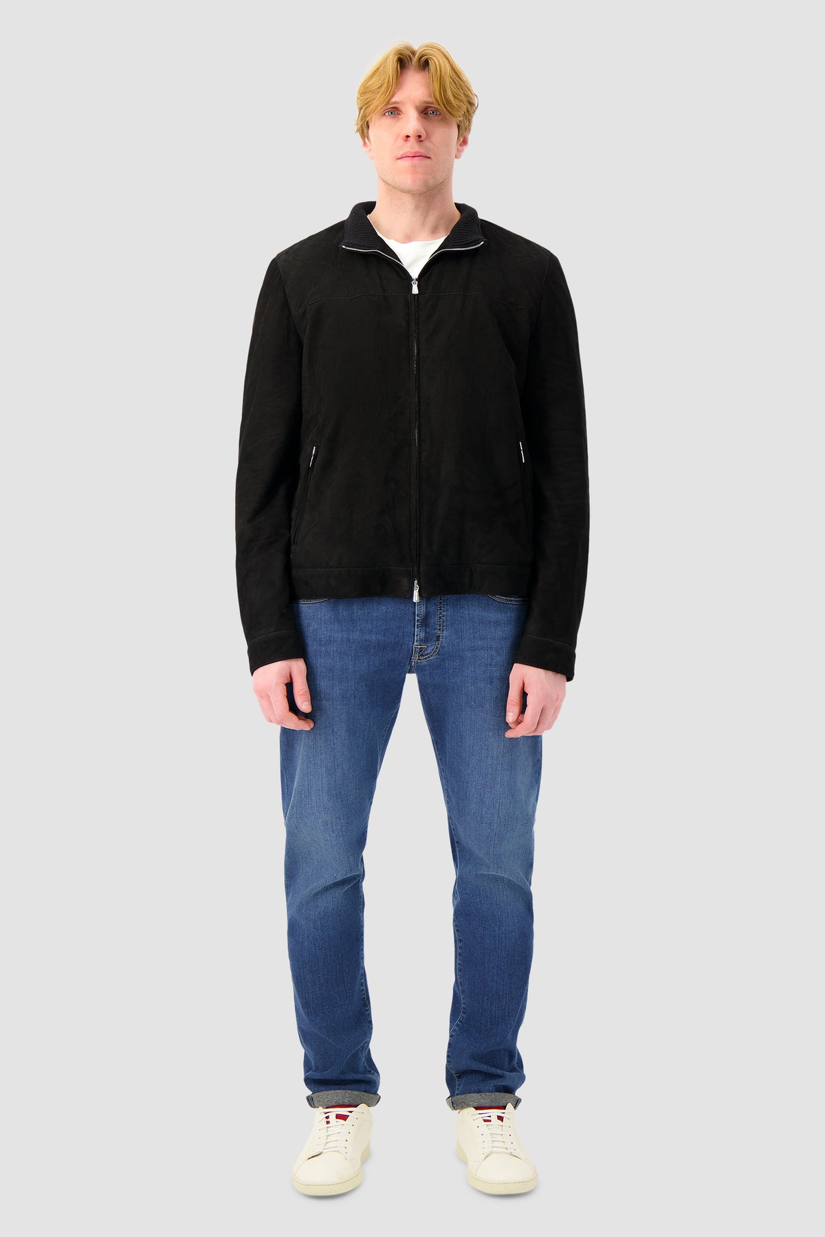 Mandelli Black Goat Leather Jacket
