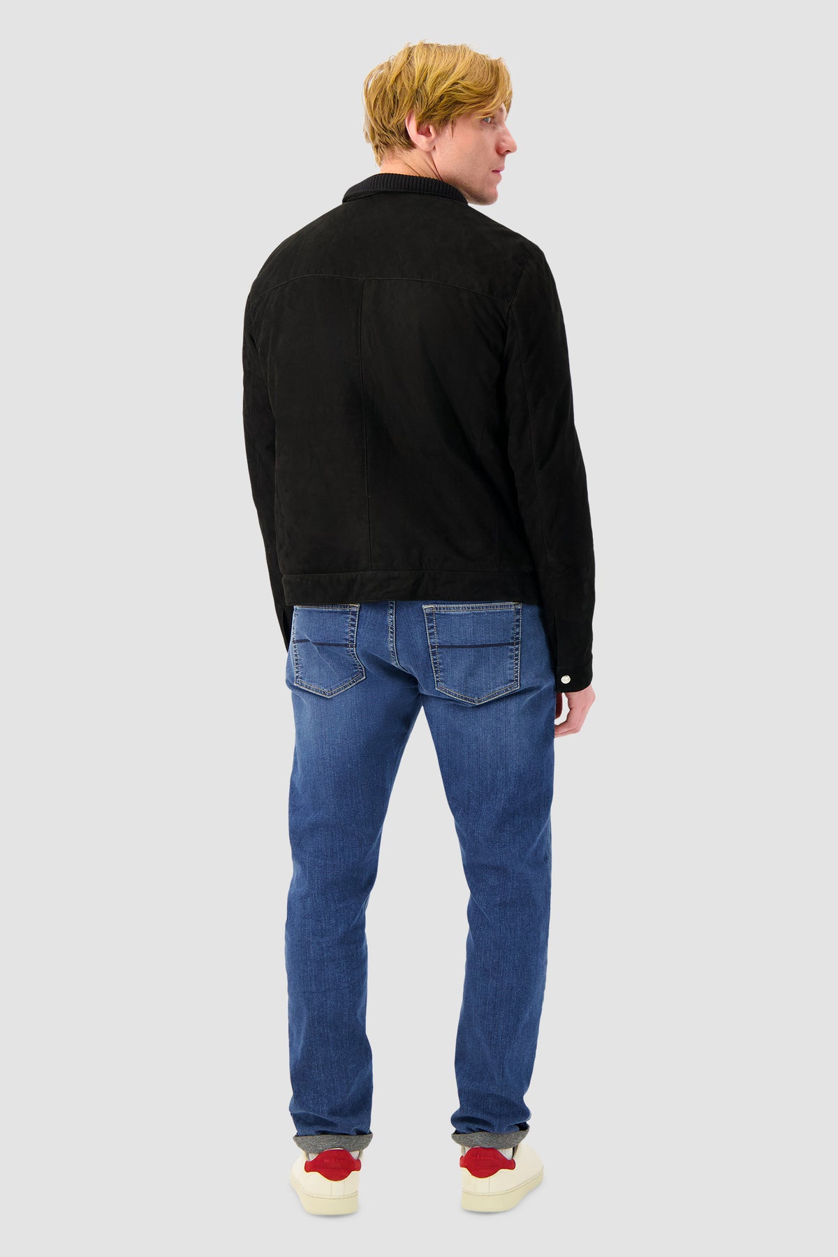 Mandelli Black Goat Leather Jacket
