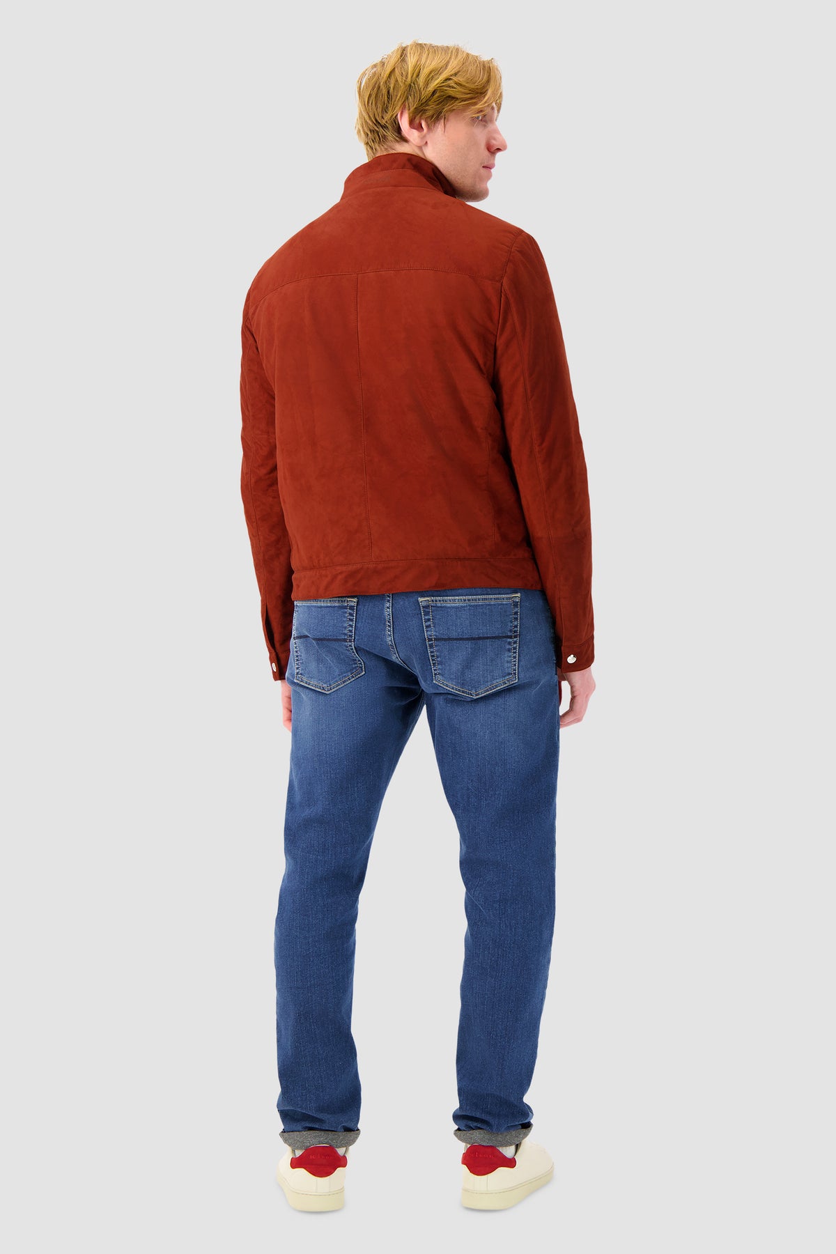 Mandelli Orange Goat Leather Jacket