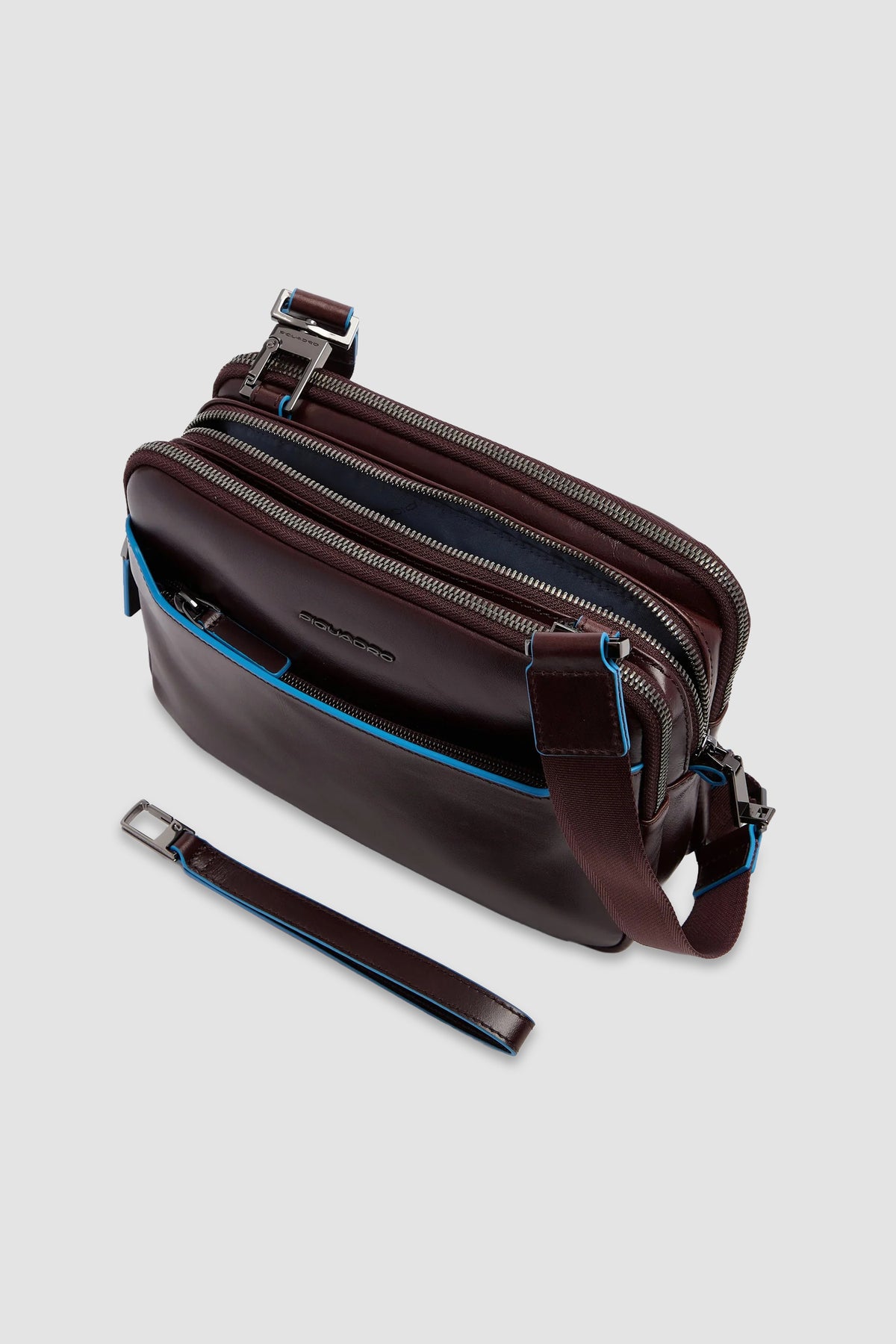 Piquadro Black Fingerprint Security Lock Clutch