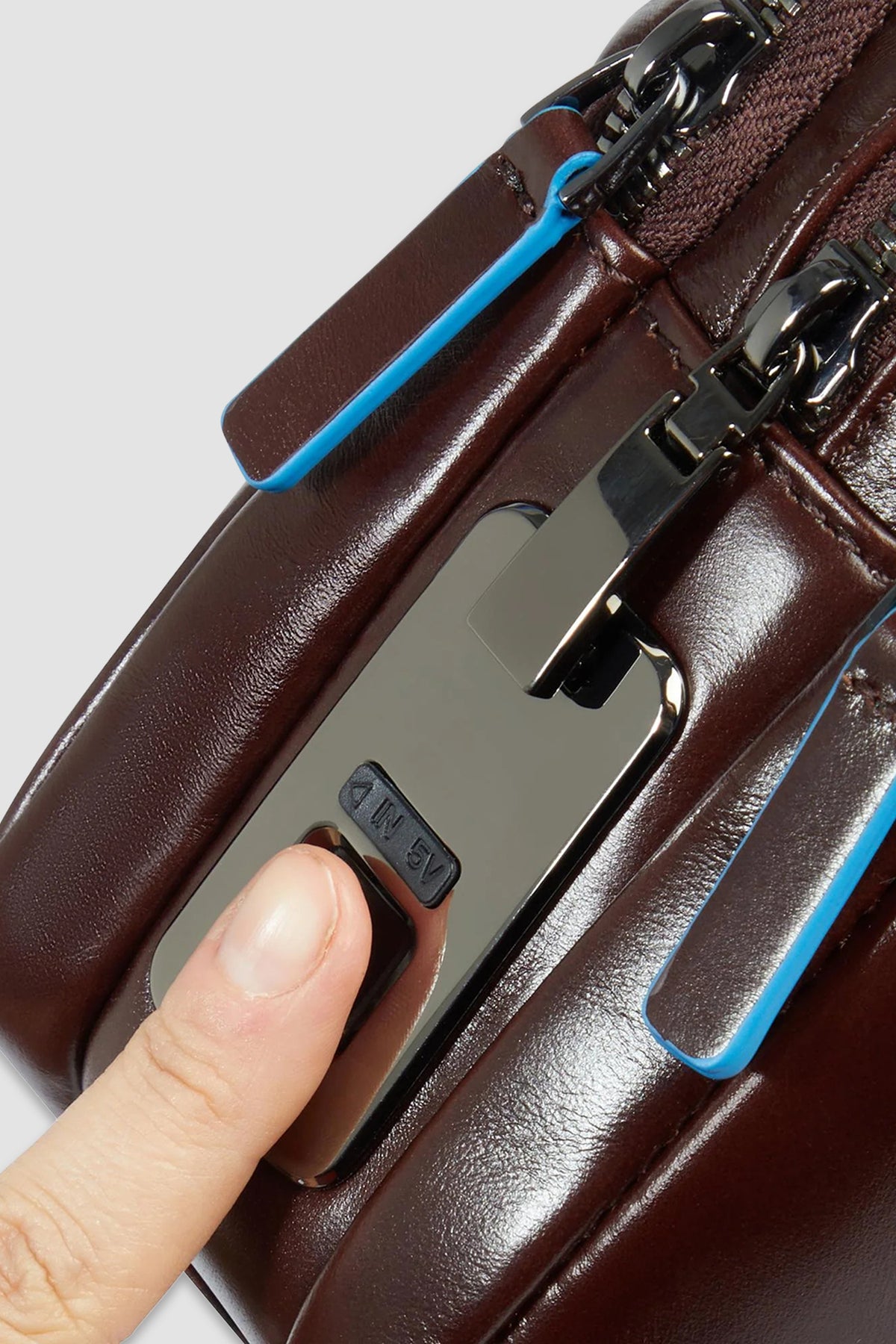 Piquadro Black Fingerprint Security Lock Clutch