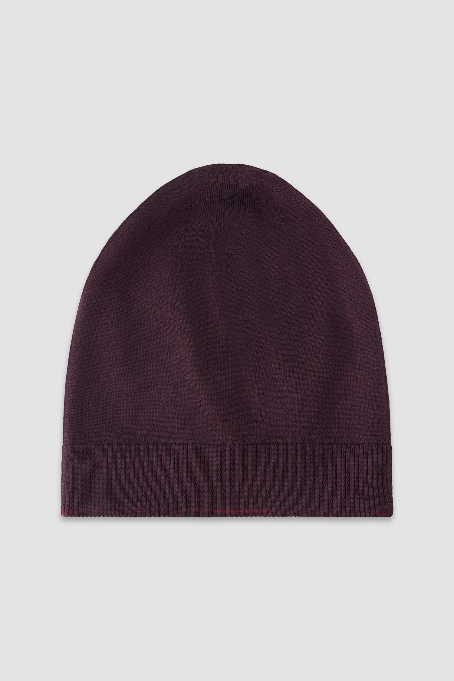 Pashmere Burgundy Wool Silk Patterned Beenie