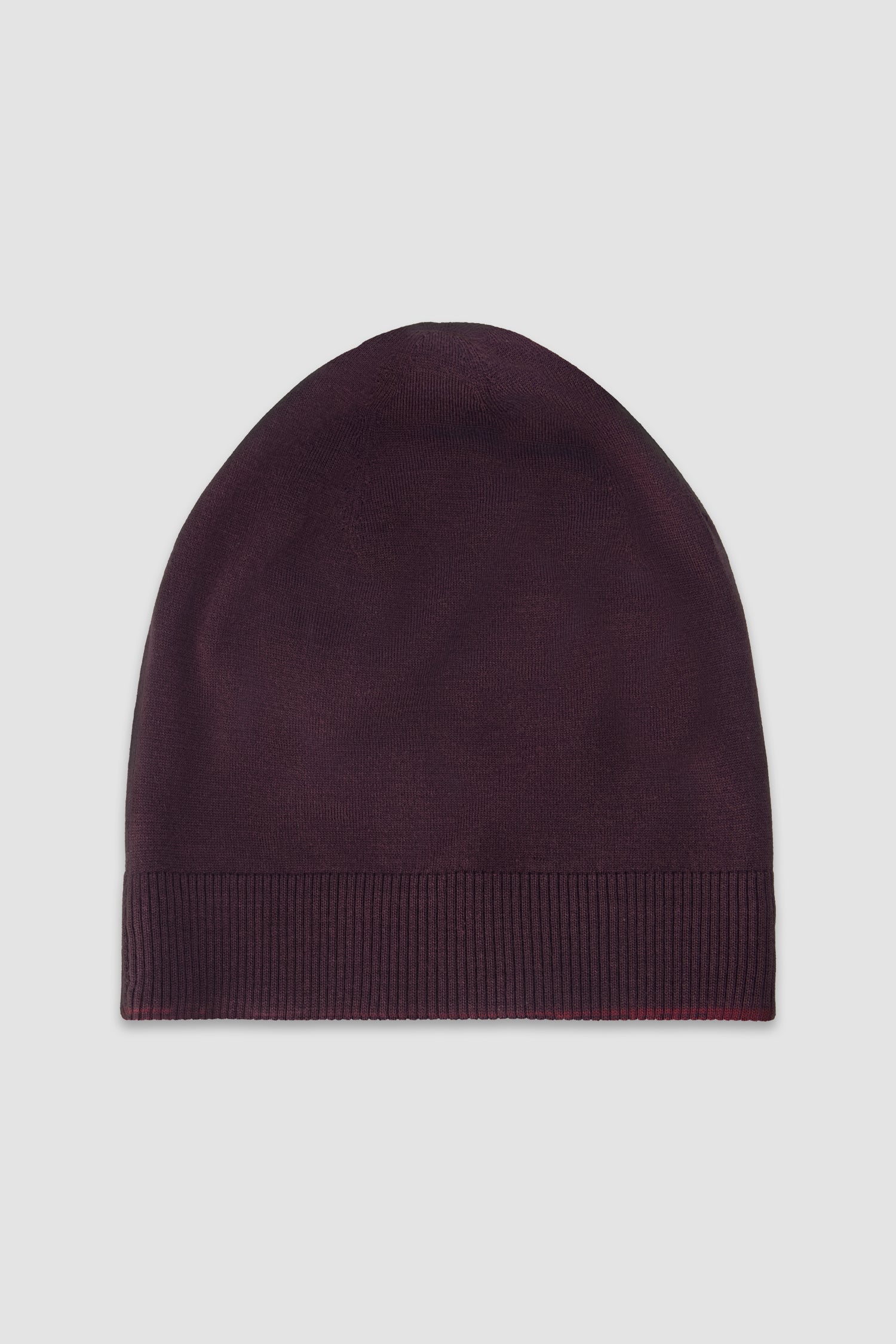 Pashmere Burgundy Wool Silk Patterned Beenie