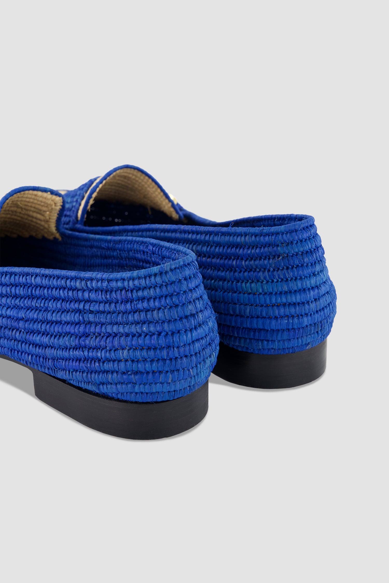 Edhen Milano Agadir Blue Raffia Loafers