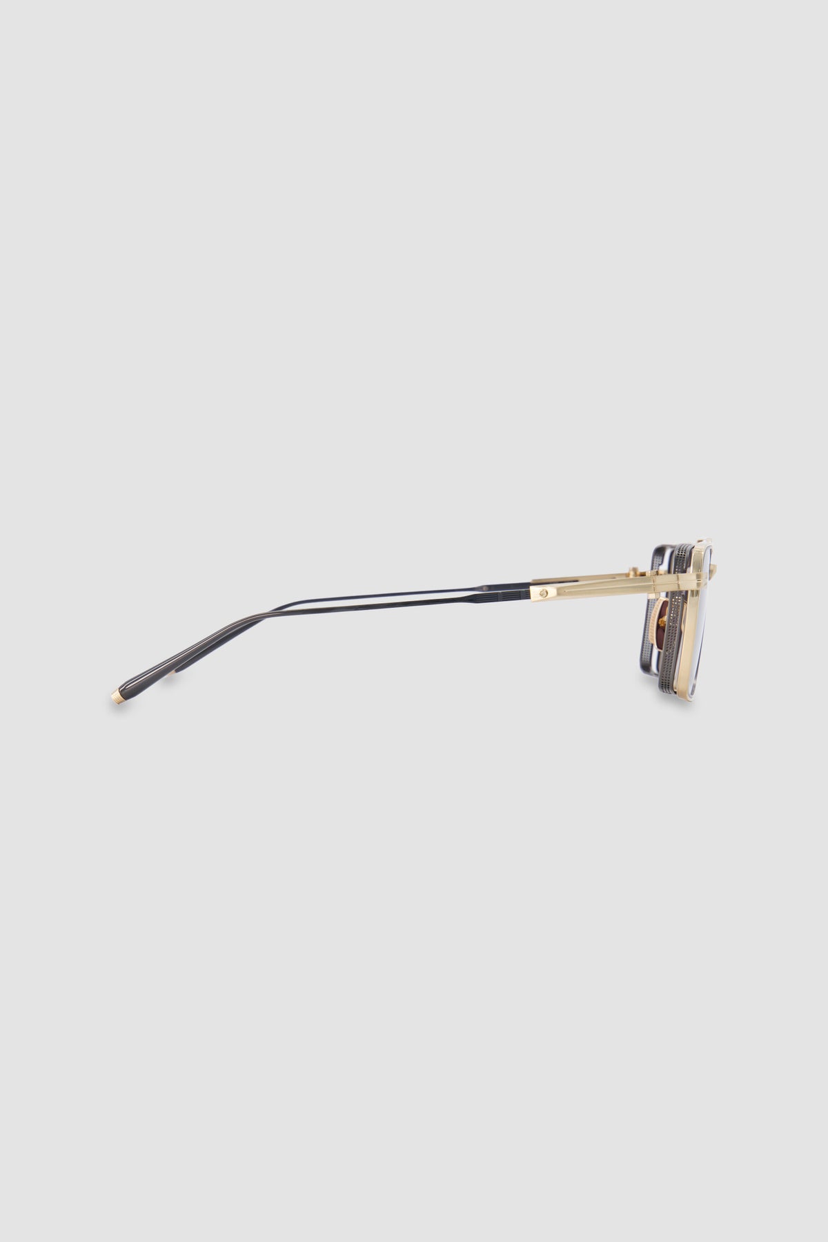 Akoni Gold/Black Square Double Bridge Sprint-A Sunglasses