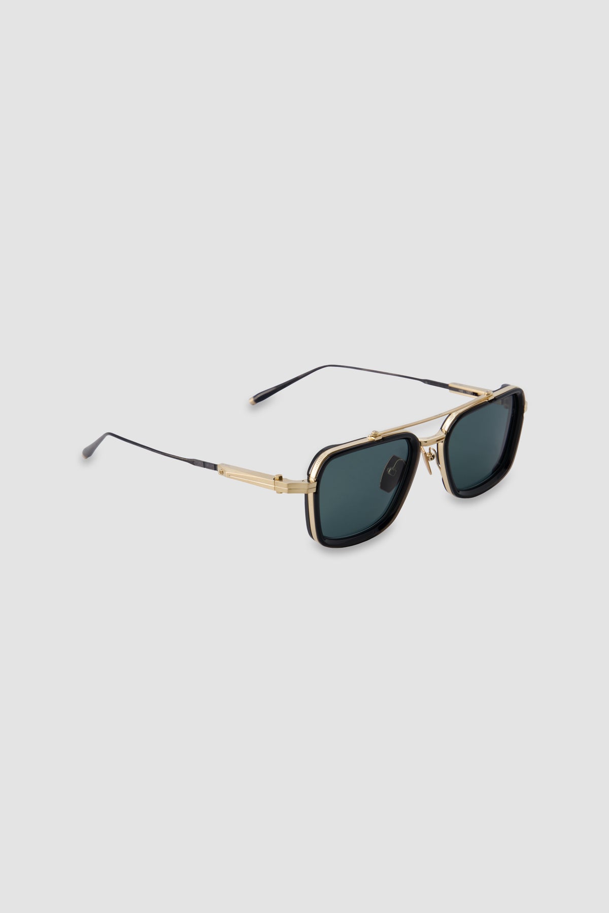 Akoni Crystal Black/Brushed Gold Solis Sunglasses