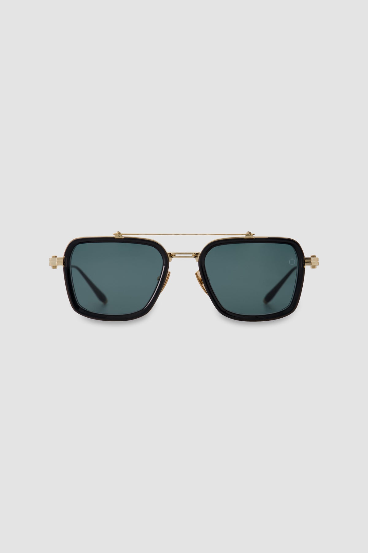 Akoni Crystal Black/Brushed Gold Solis Sunglasses