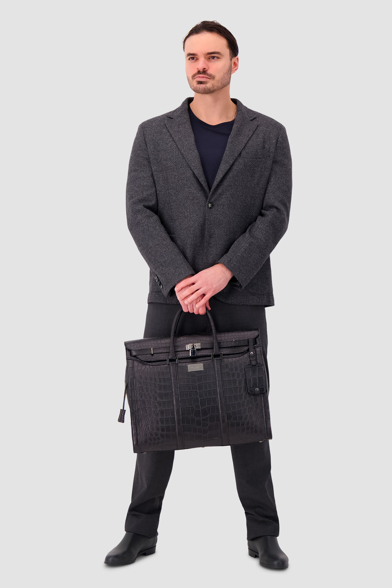 Hettabretz Alligator Travel Bag - Black