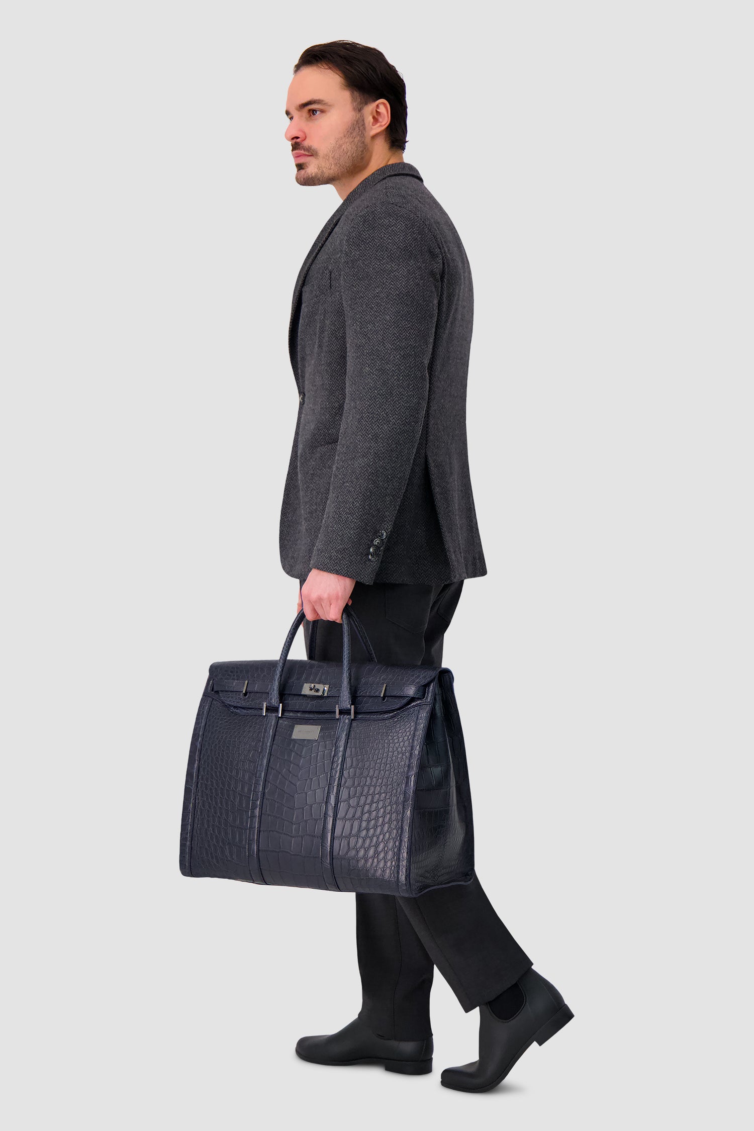 Hettabretz Alligator Travel Bag - Navy