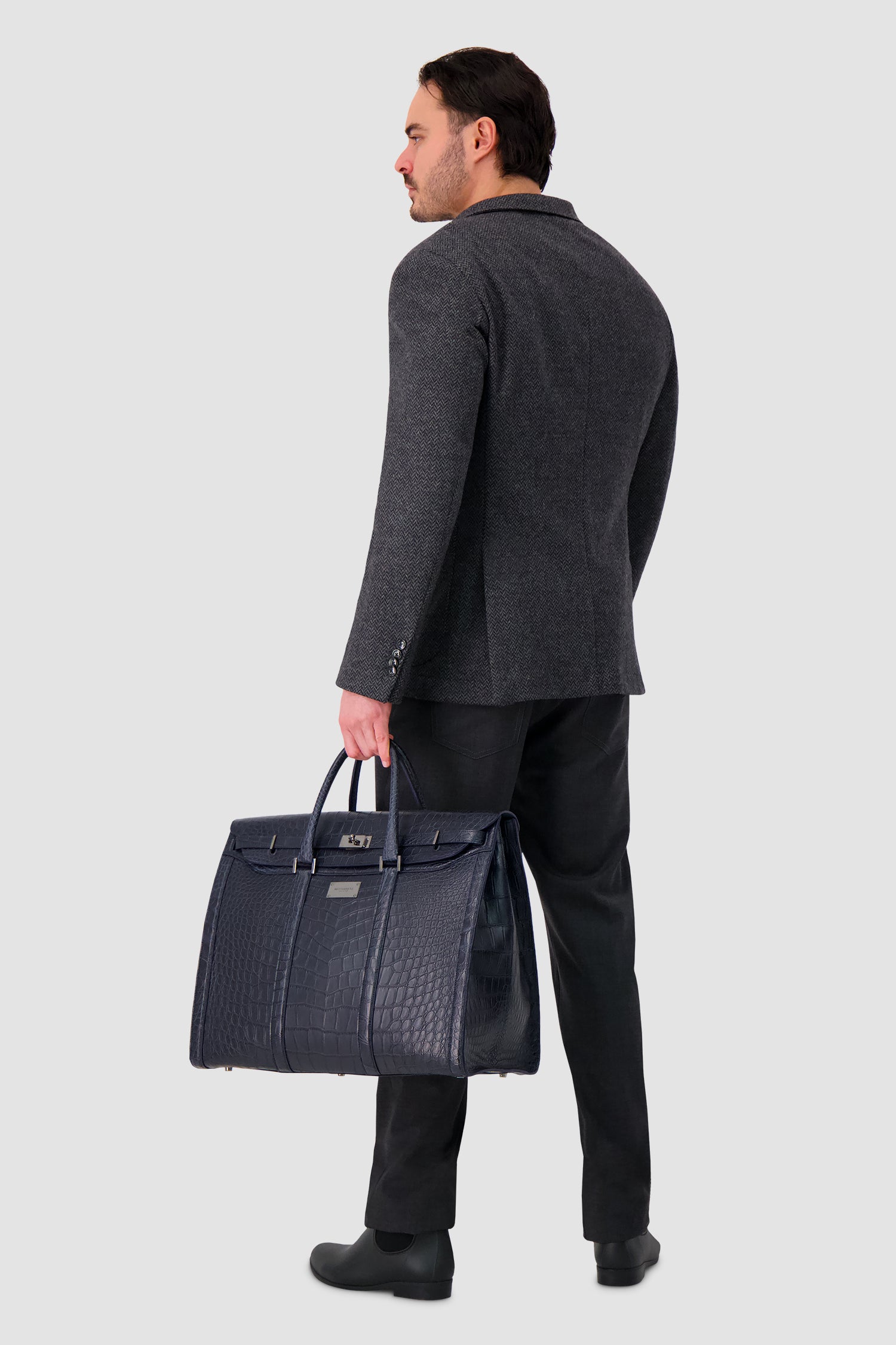 Hettabretz Alligator Travel Bag - Navy